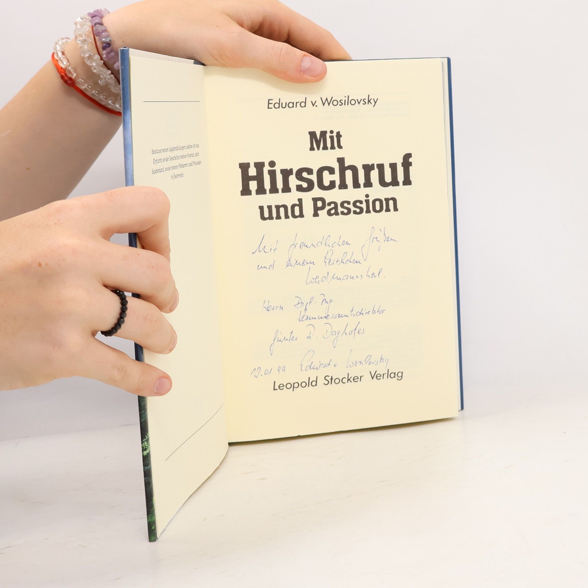 Eduard von Wosilovsky Mit Hirschruf und Passion