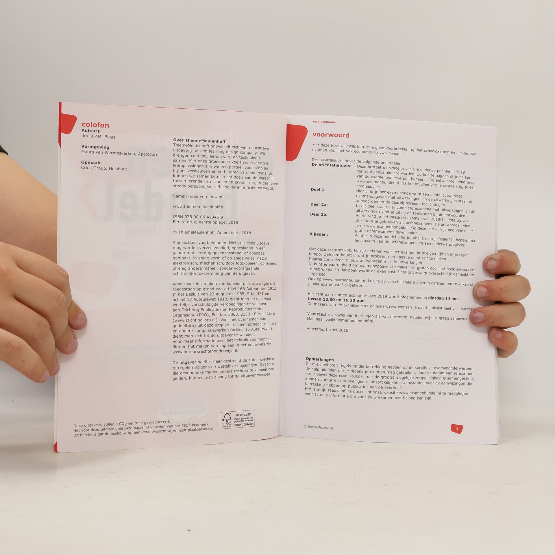 J.P.M. Blaas Examenbundel vwo economie 2018/2019