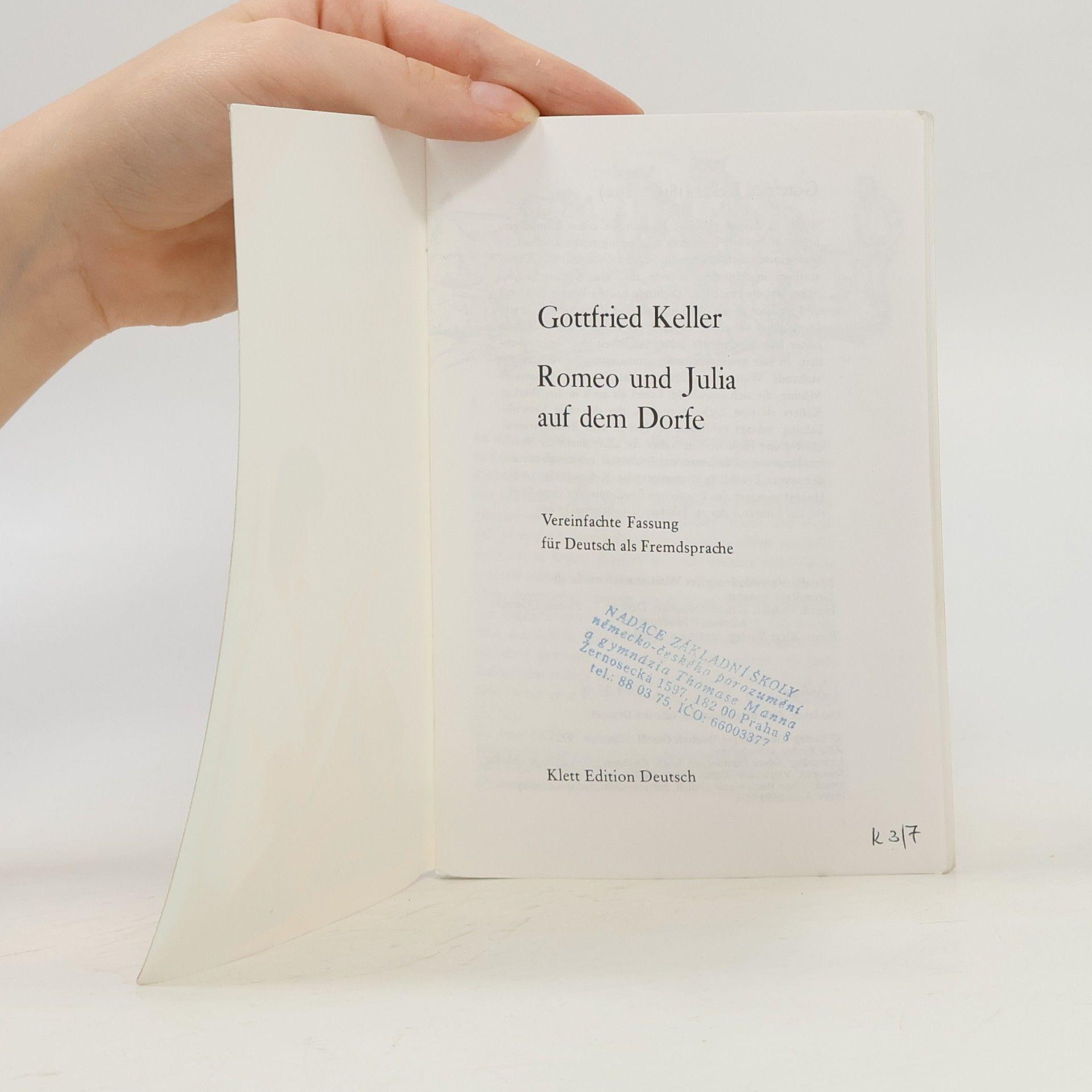 Gottfried Keller Romeo und Julia auf dem Dorfe