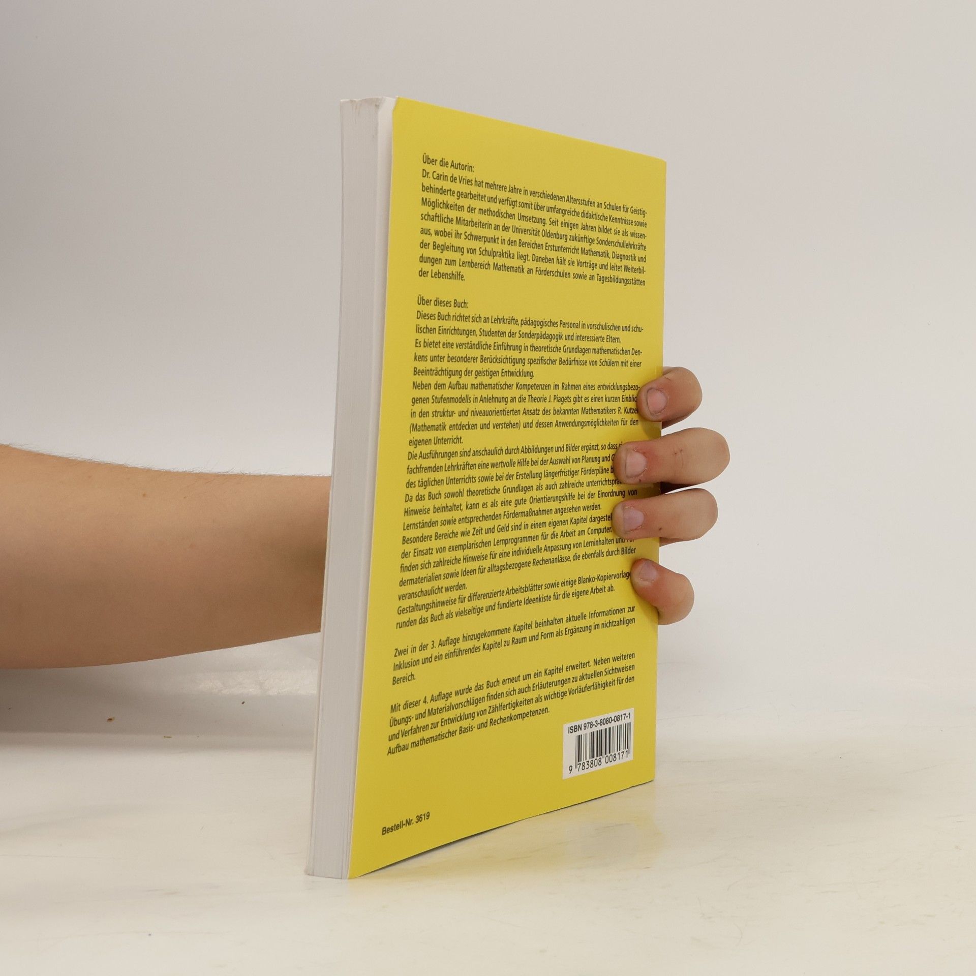 Carin de Vries Mathematik im Förderschwerpunkt Geistige Entwicklung