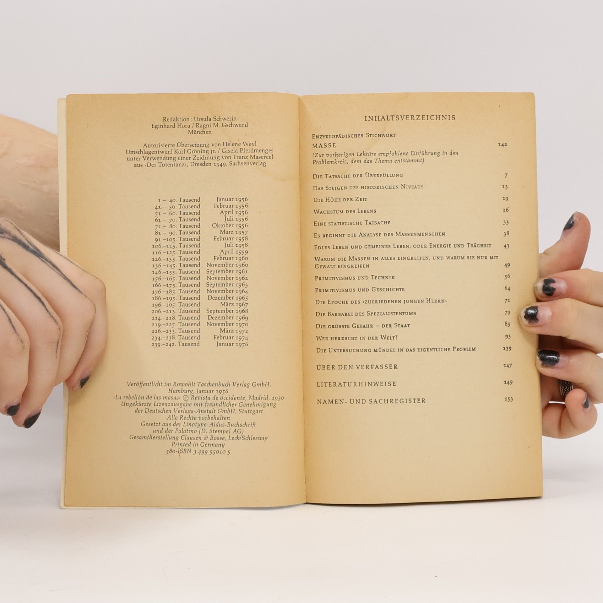 José Ortega y. Gasset Der Aufstand der Massen