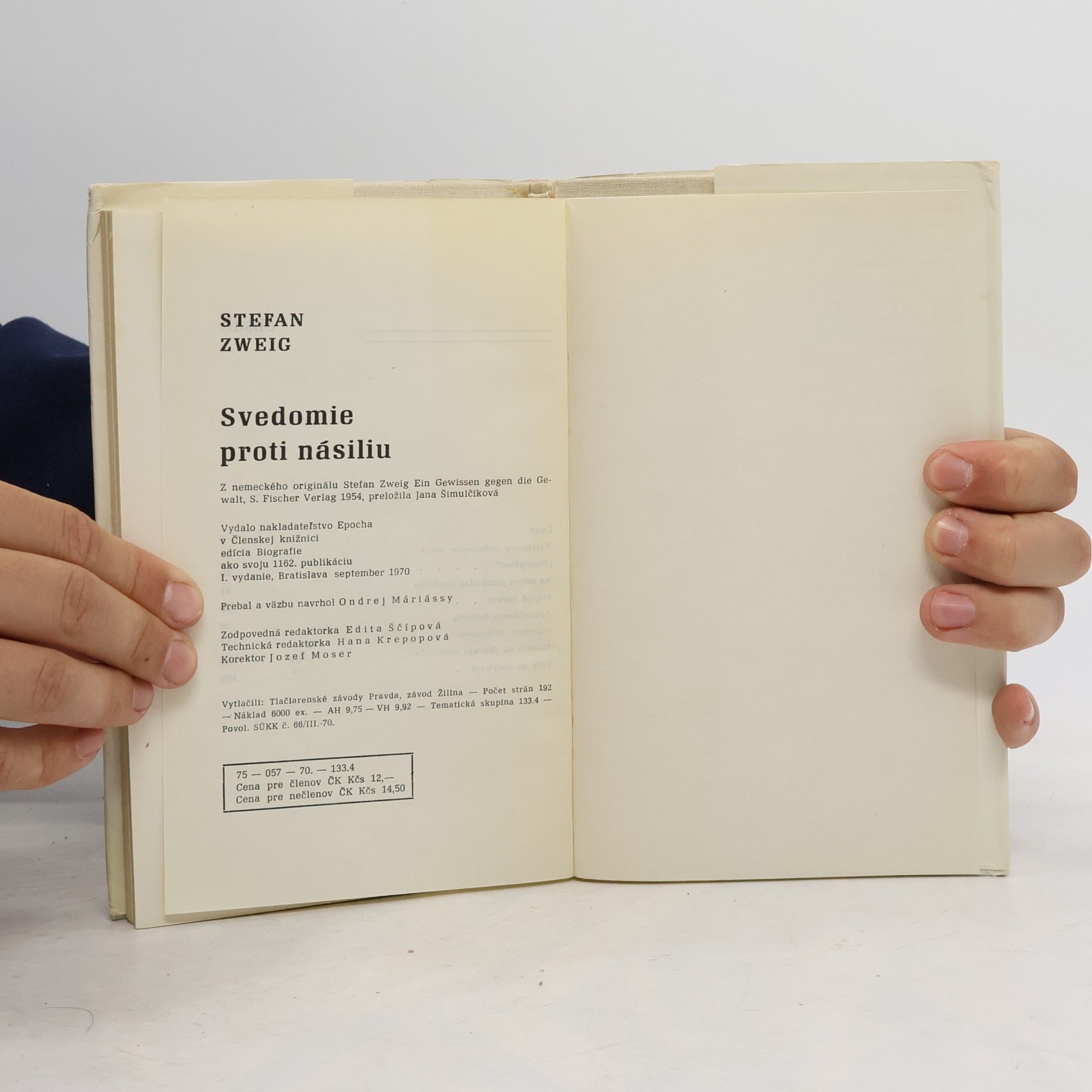 Stefan Zweig Svedomie proti násiliu