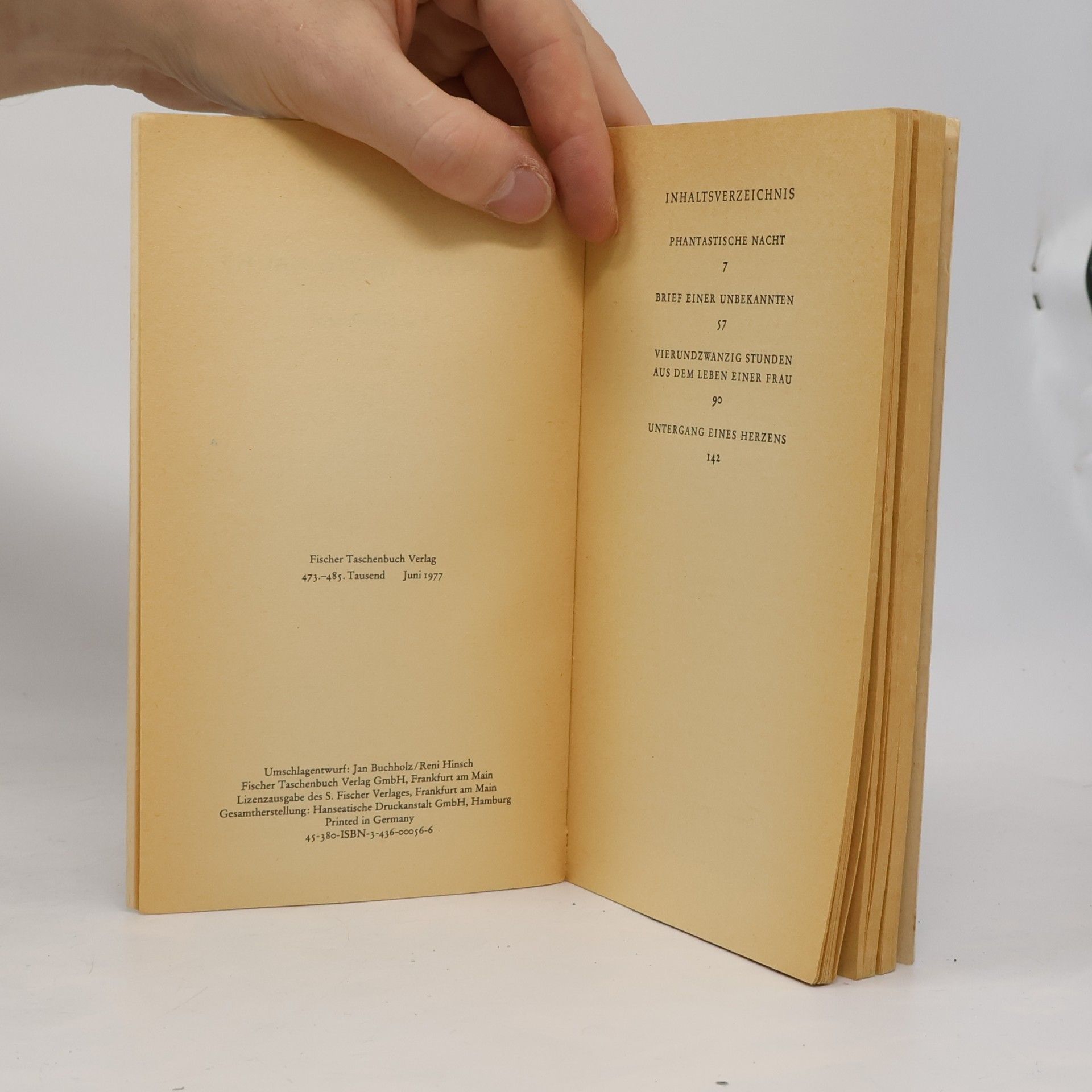 Stefan Zweig Phantastische Nacht