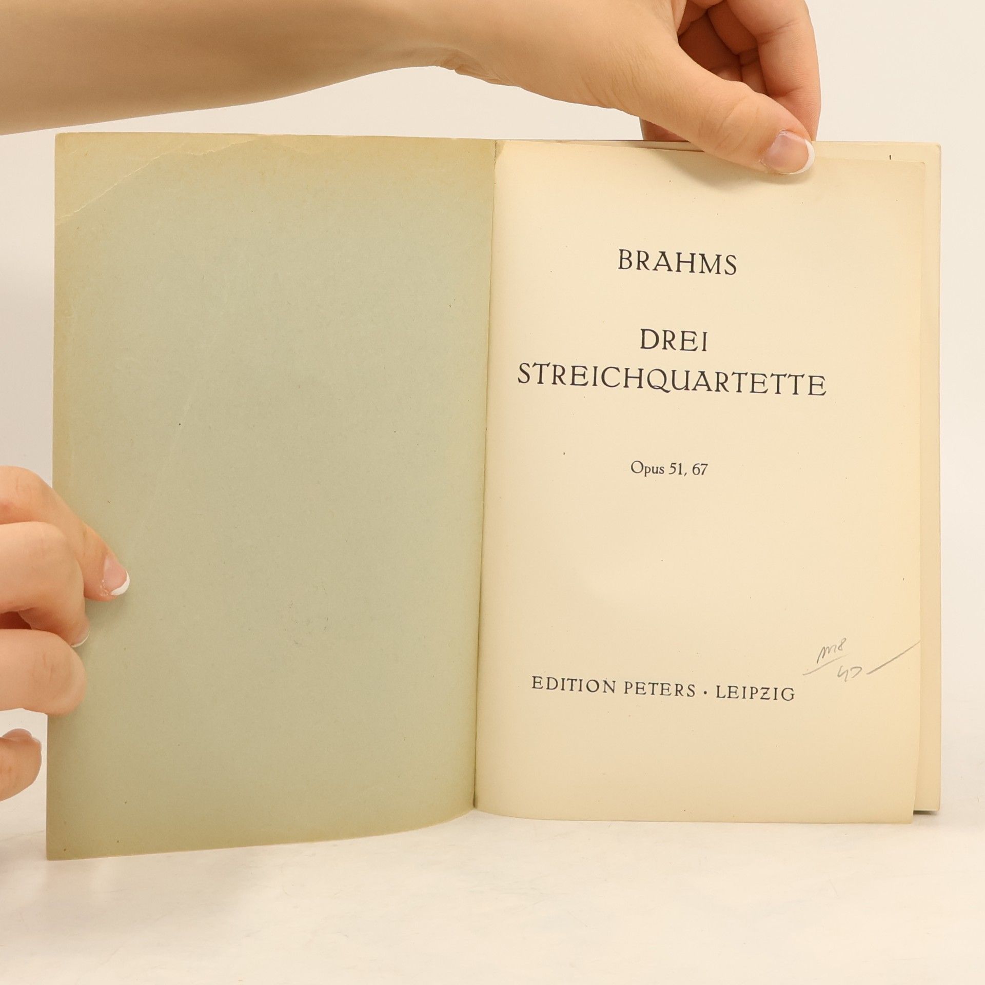 Johannes Brahms Drei Streichquartette Opus 51, 67