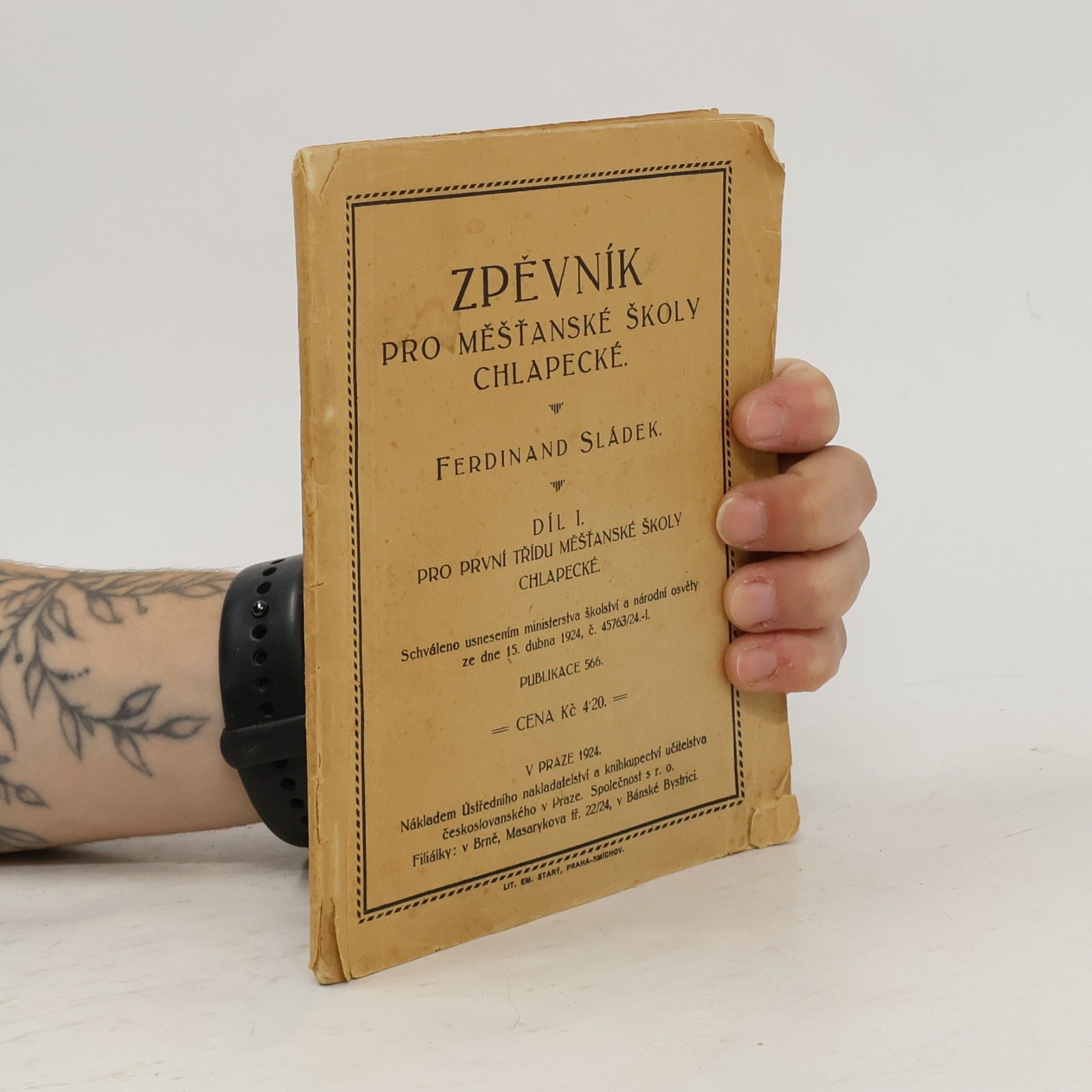 Zpěvník pro měšťanské školy chlapecké I.