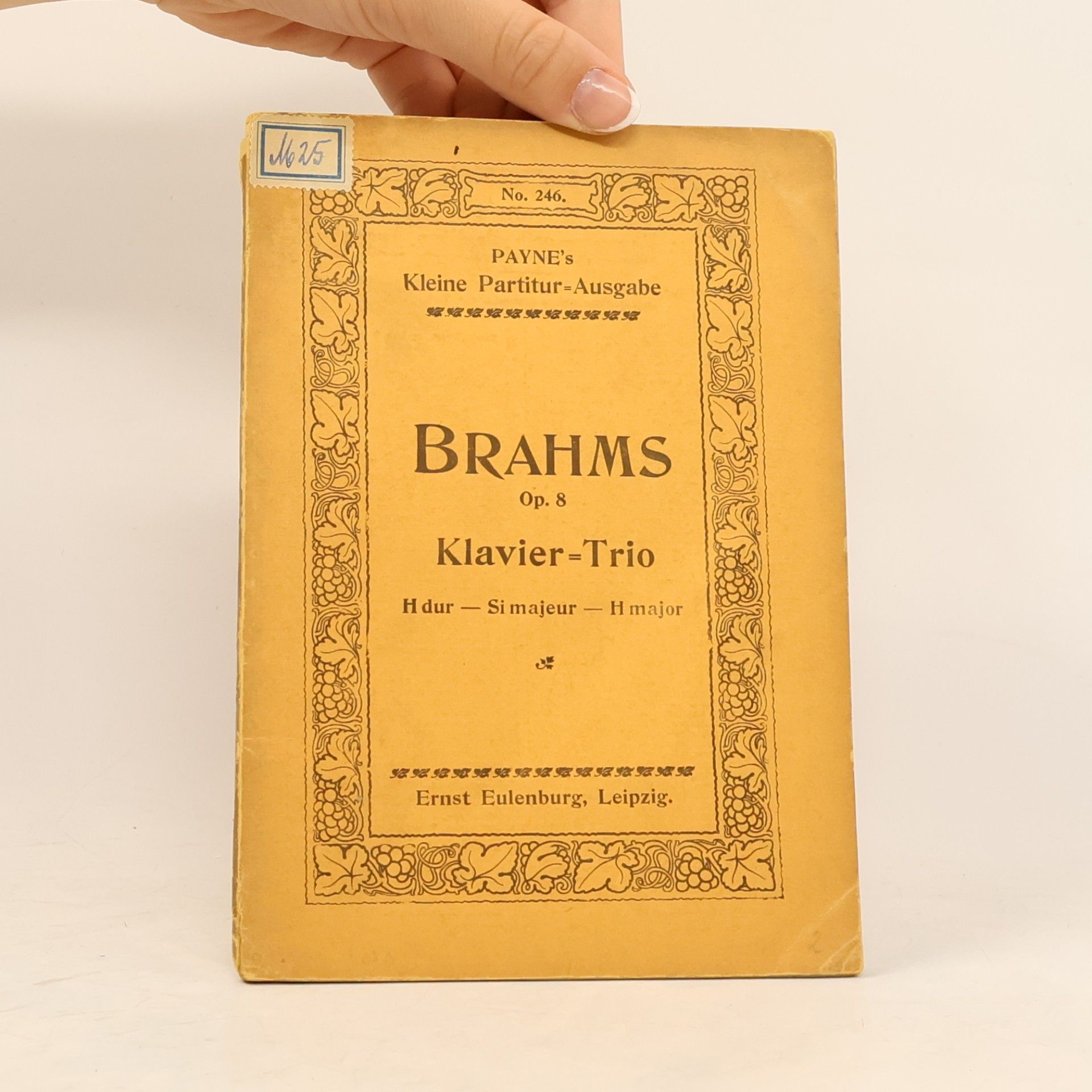 Johannes Brahms Klavier-Trio / H dur – Si majeur – H major
