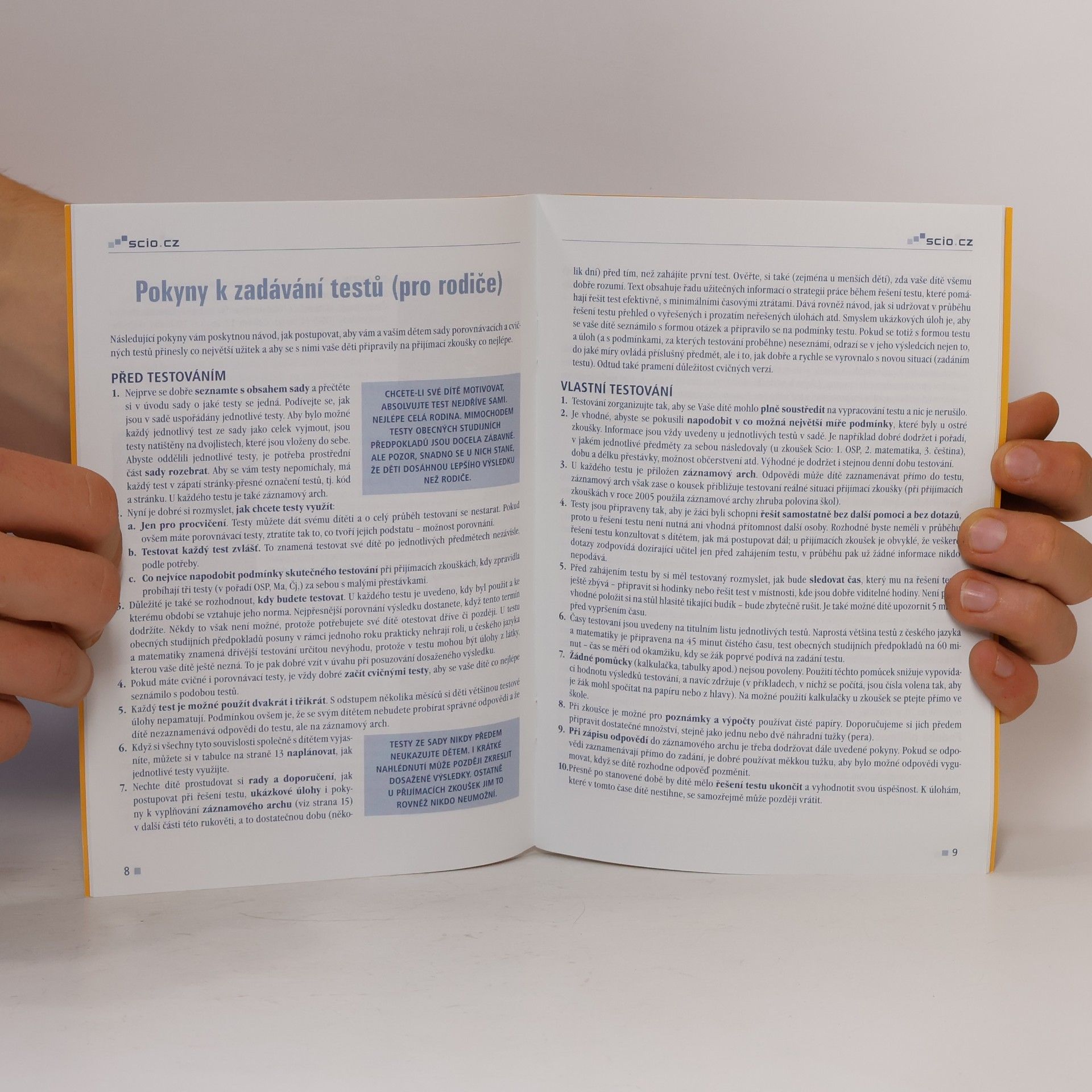 Various authors Porovnávací a cvičné testy: manuál pro rodiče žáků 5., 7. a 9. tříd