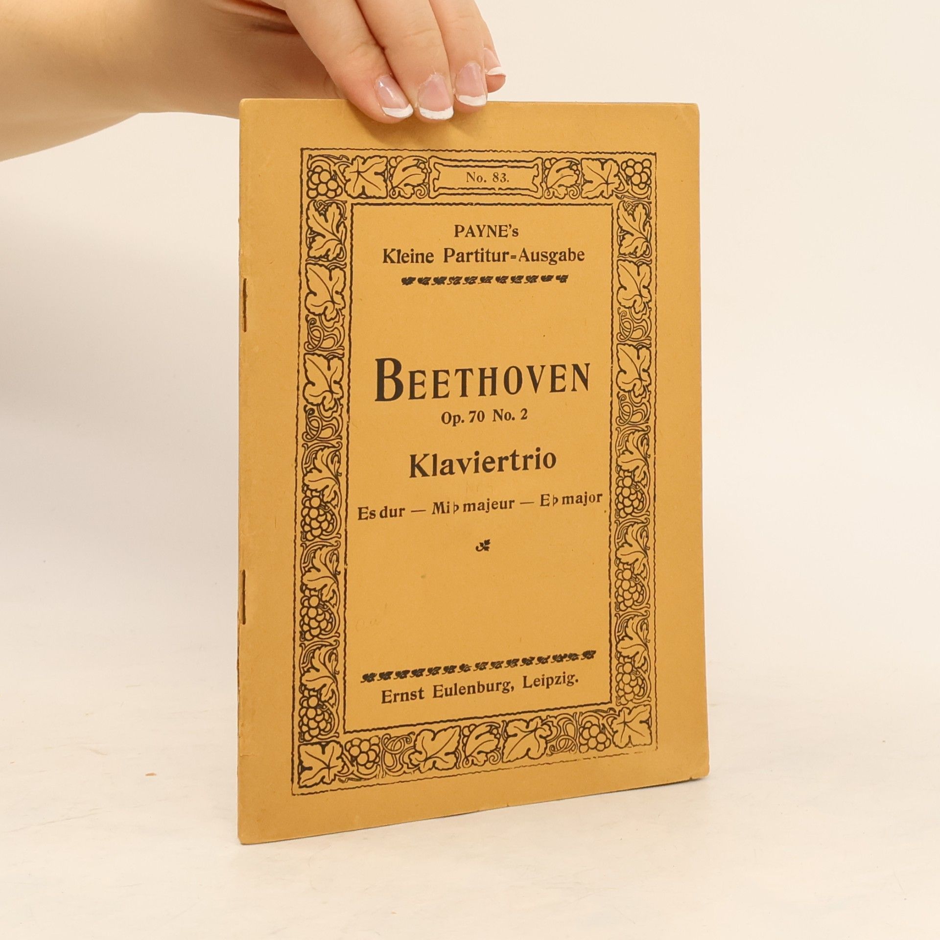 Ludwig van Beethoven Beethoven. Klaviertrio Op. 70 No. 2