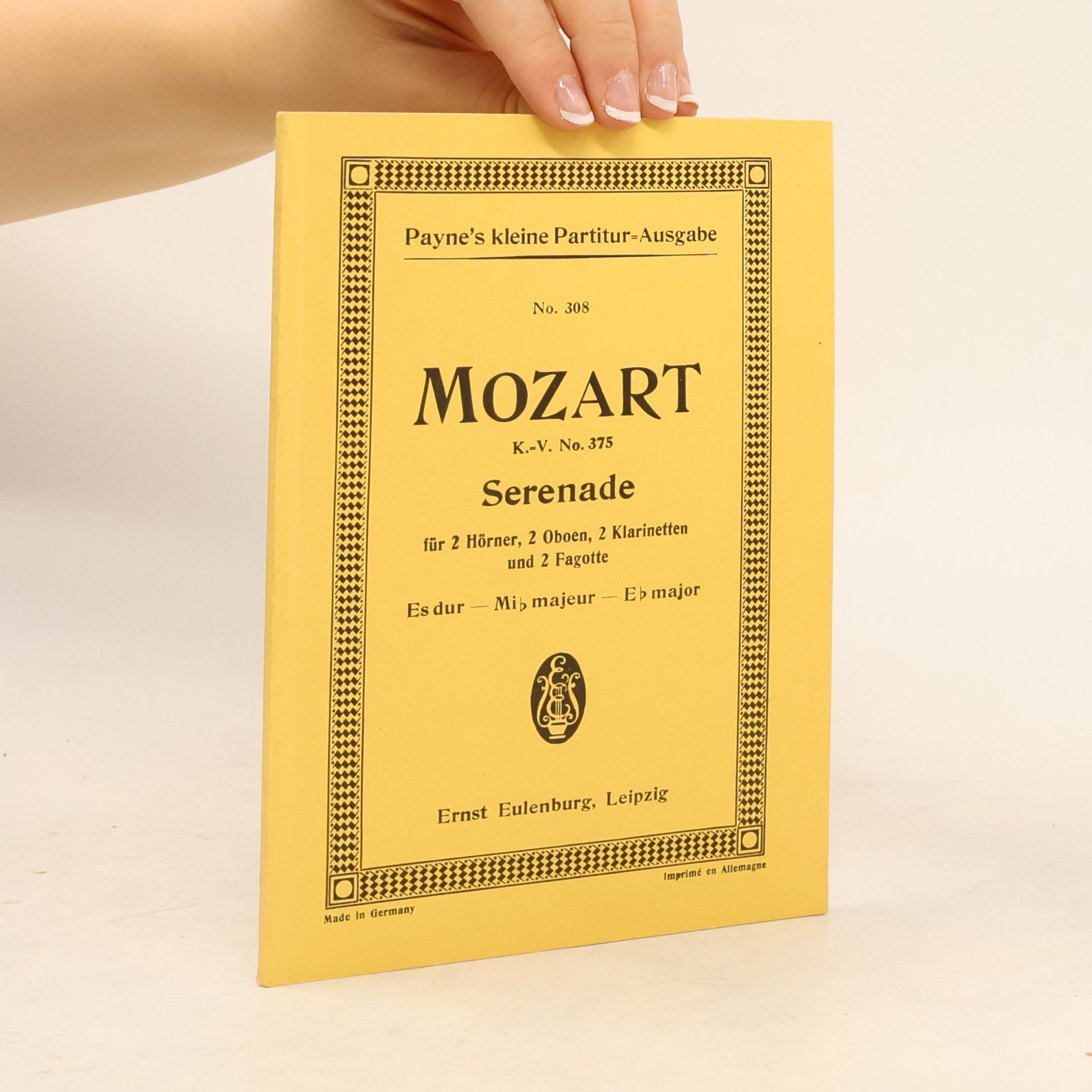 Wolfgang Amadeus Mozart K.-V. No. 375 Serenade für 2 Hörner, 2 Oboen, 2 Klarinetten und 2 Fagotte Es dur Mis majeur Eb major