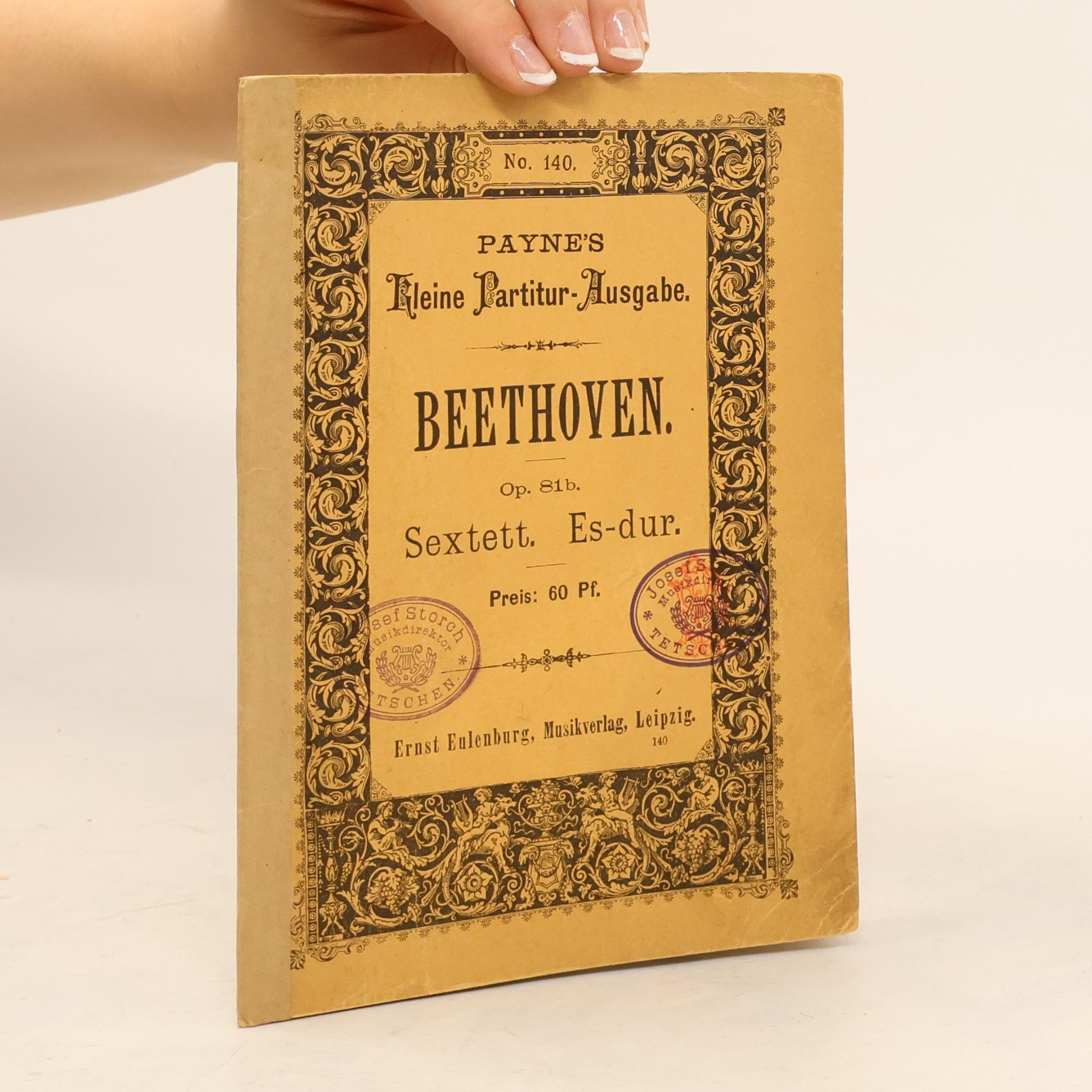 Ludwig van Beethoven Sextett, Es-dur für 2 Violinen, Viola, Violoncell und 2 Hörner