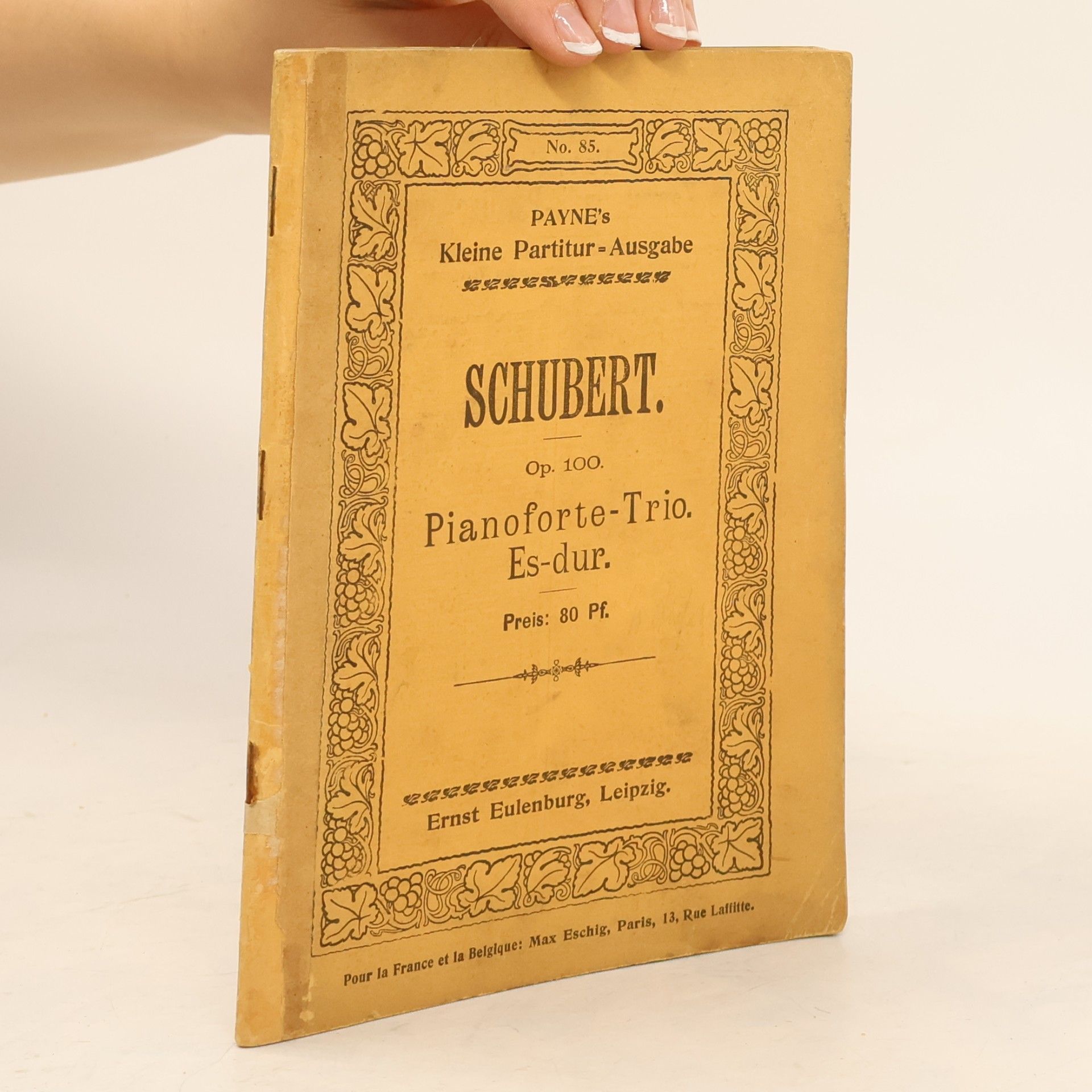 Franz Schubert Trio No. 2 Es- dur für Pianoforte, Violine und Violoncell