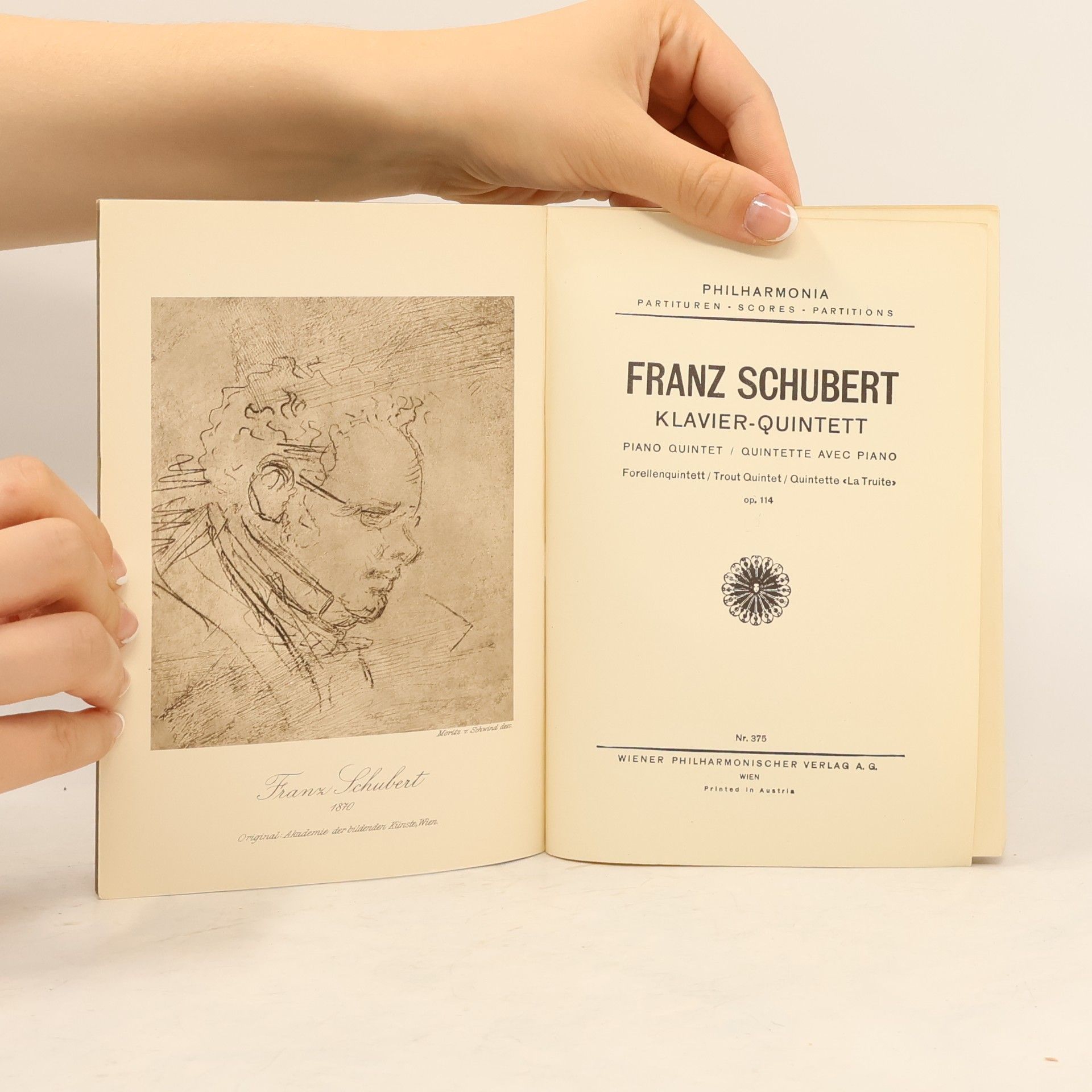 Franz Schubert Klavier-Quintett. Piano Quintet / Quintette avec Piano