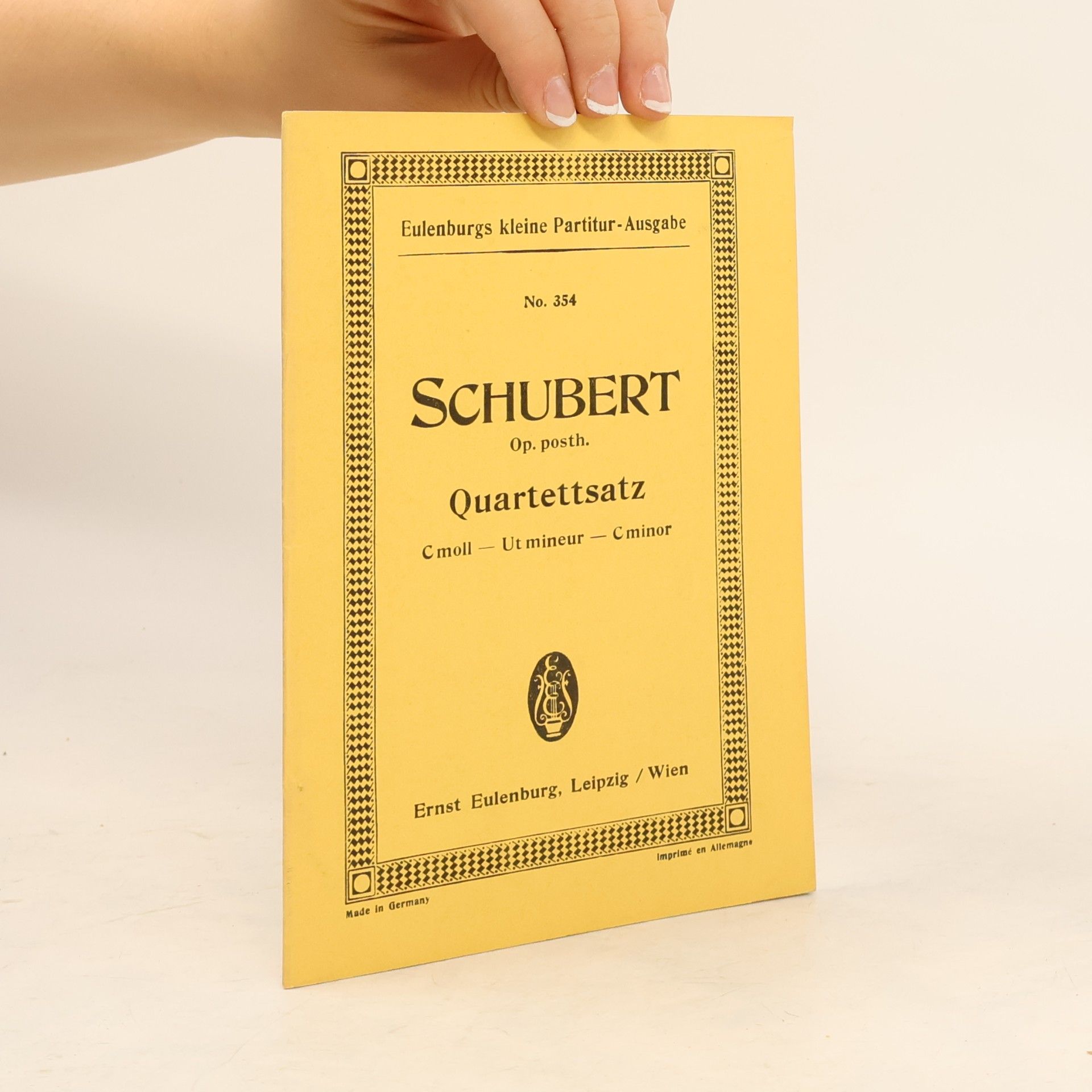 Franz Schubert Quartettsatz, C moll, für 2 Violinen, Viola und Violoncell