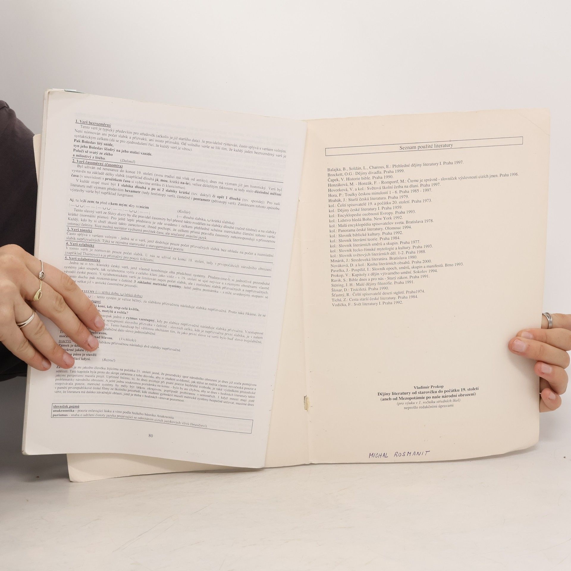 Vladimír Prokop Dějiny literatury od starověku do počátku 19. století