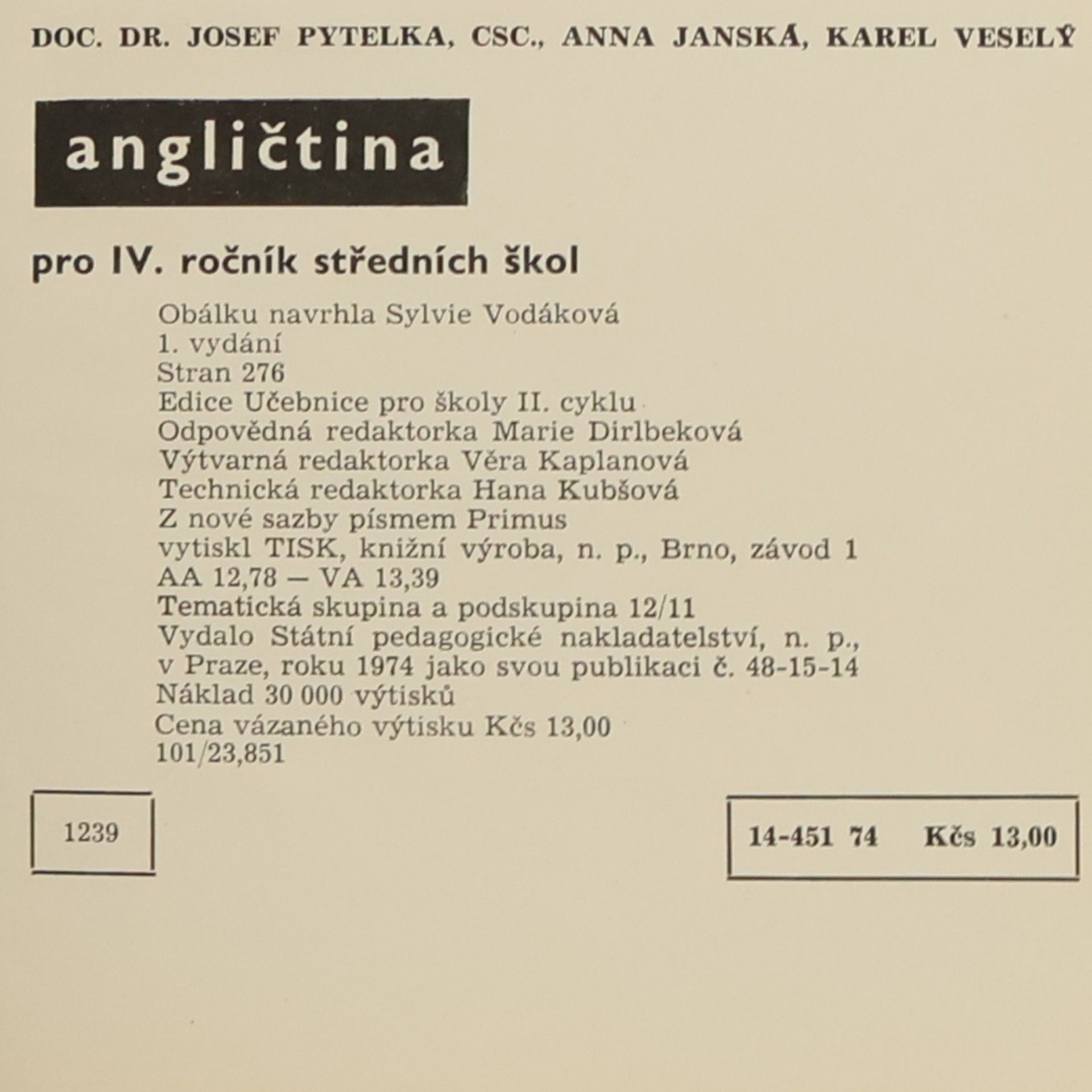 Kolektiv autorů Angličtina pro IV. ročník středních škol