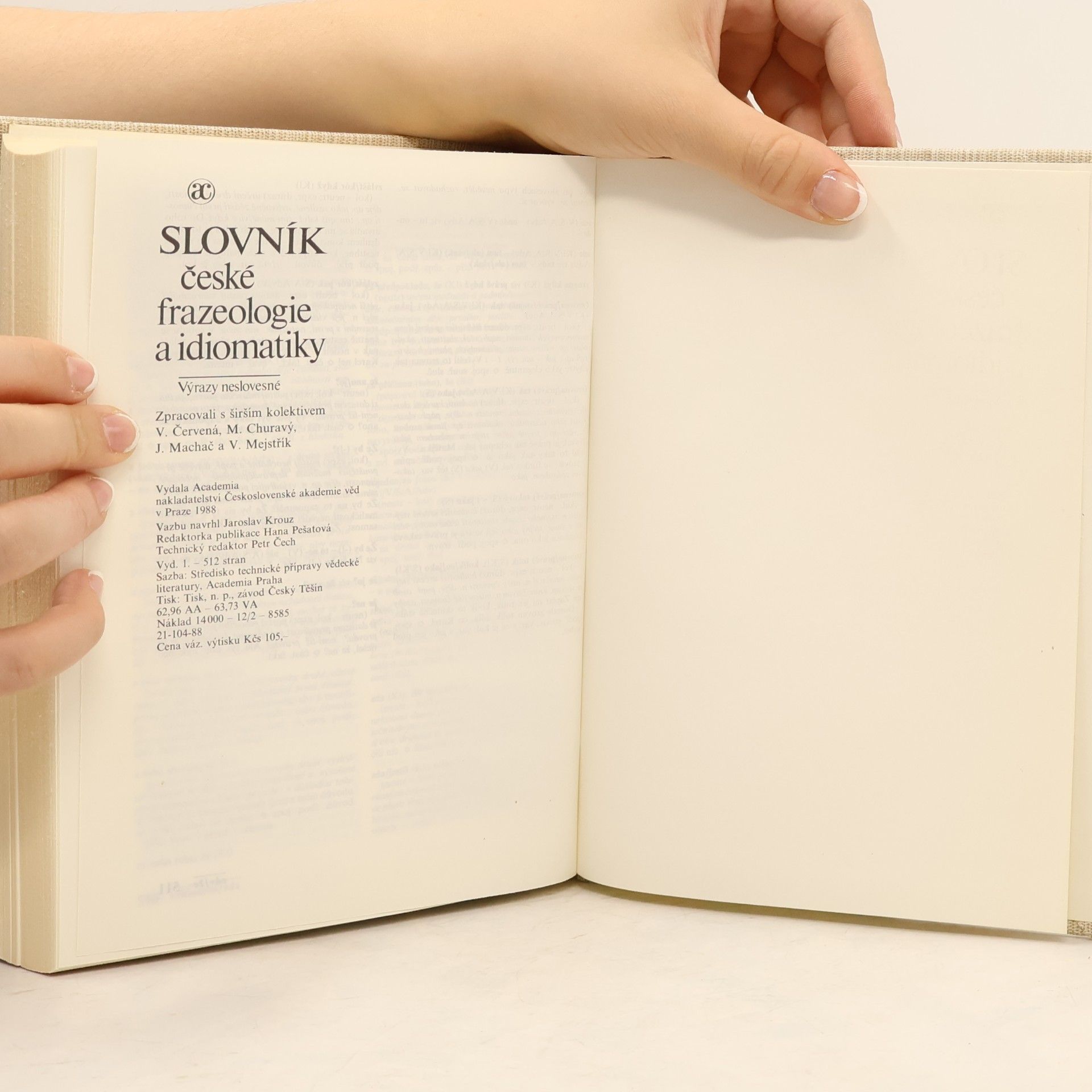 František Čermák Slovník české frazeologie a idiomatiky. Výrazy neslovesné