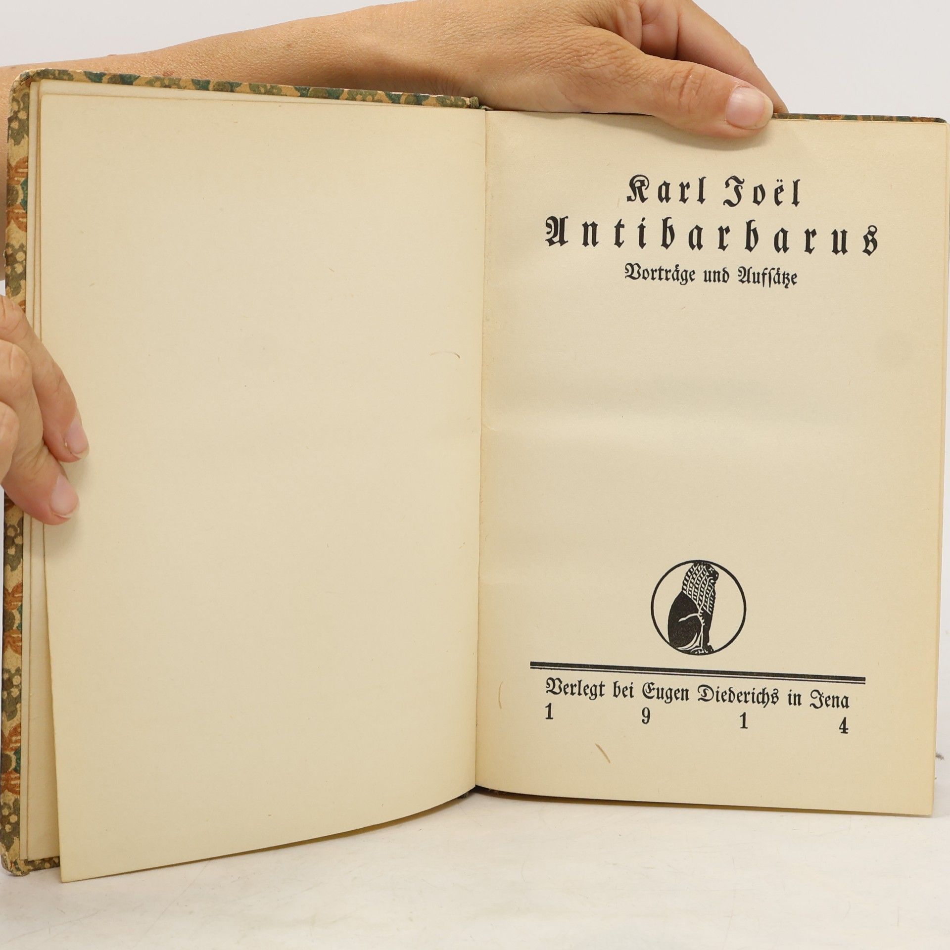 Karl Joël Antibarbarus: Vorträge und Aufsätze