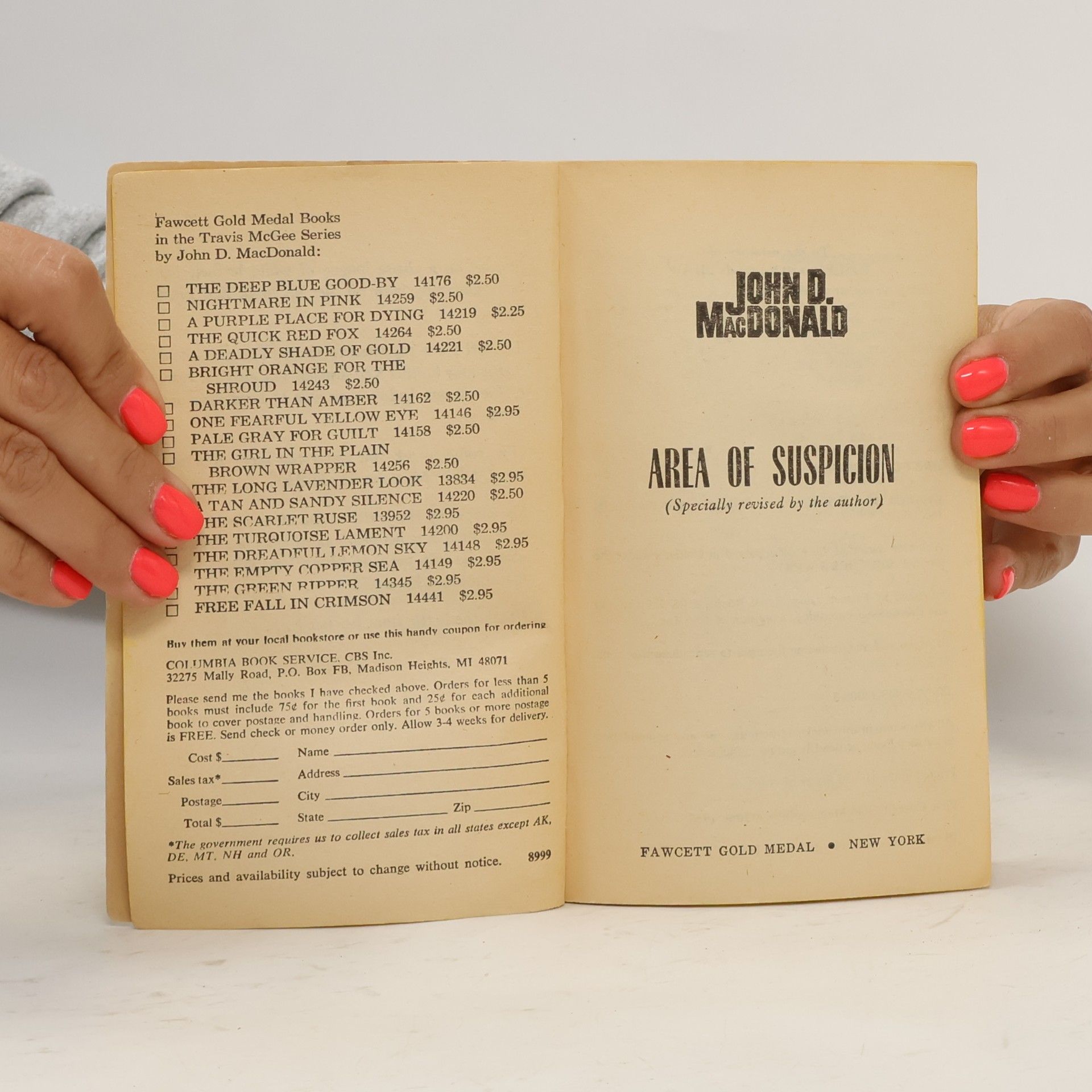 John D. MacDonald Area of Suspicion