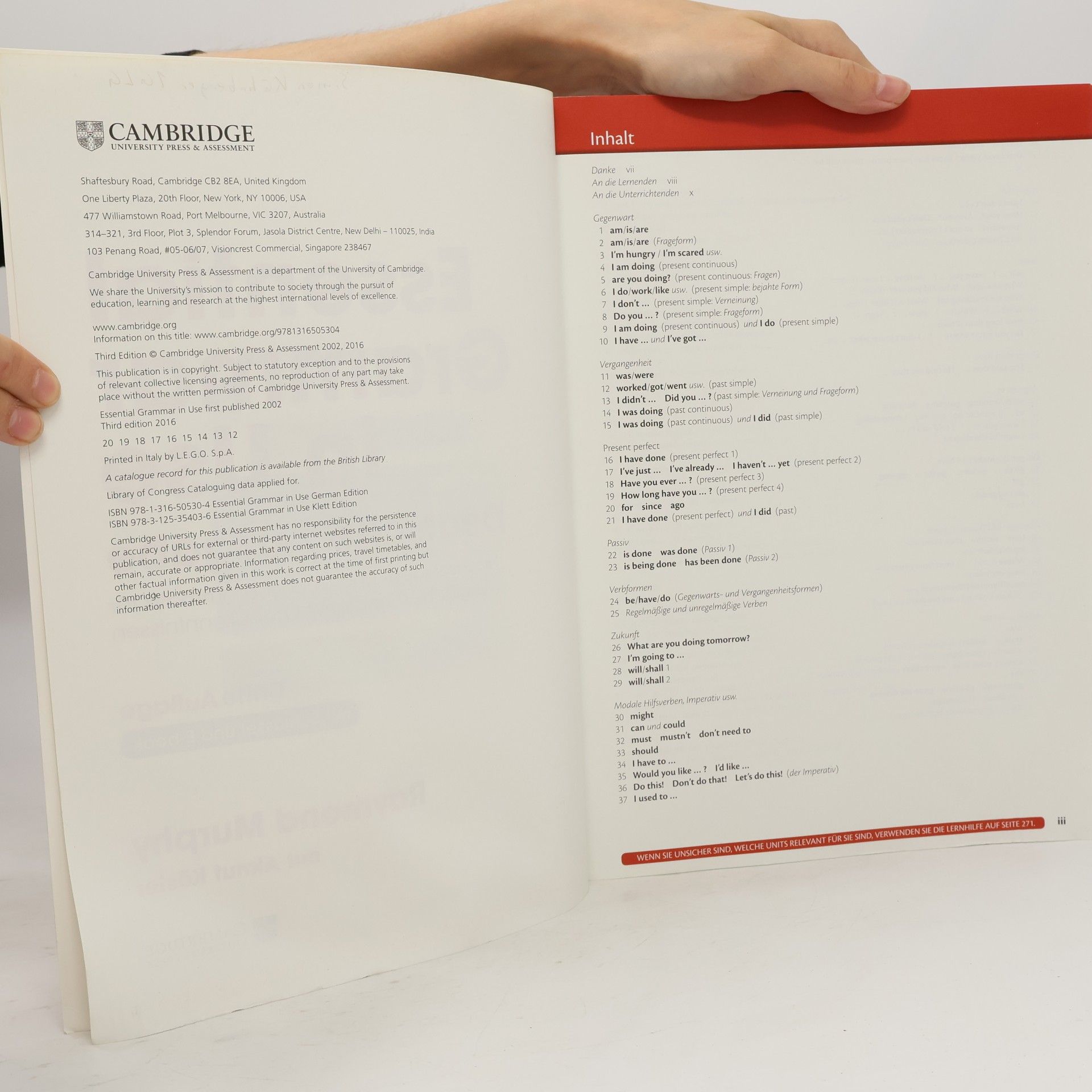 Raymond Murphy Essential Grammar in Use 3rd ed. Deutsche Ausgabe mit Schlüssel, Schülerbuch