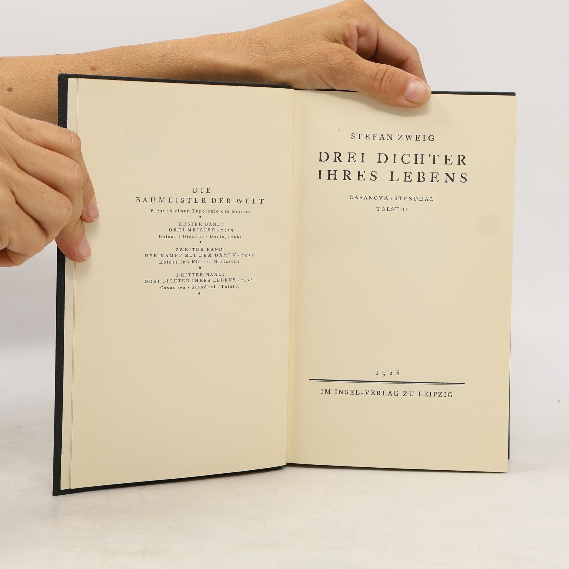 Stefan Zweig Drei Dichter ihres Lebens