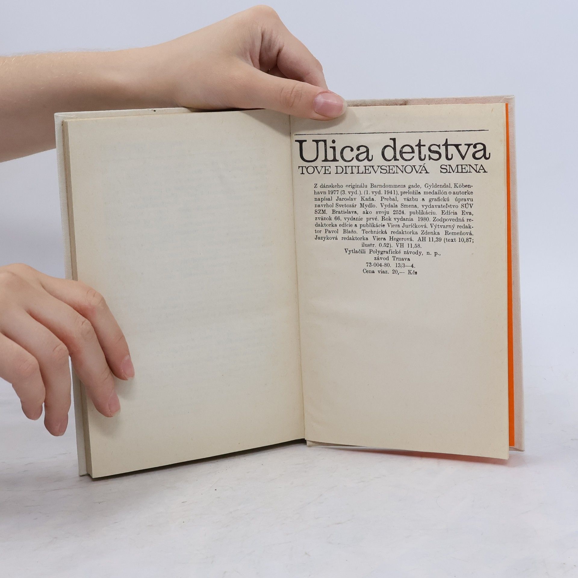 Tove Ditlevsenová Ulica detstva