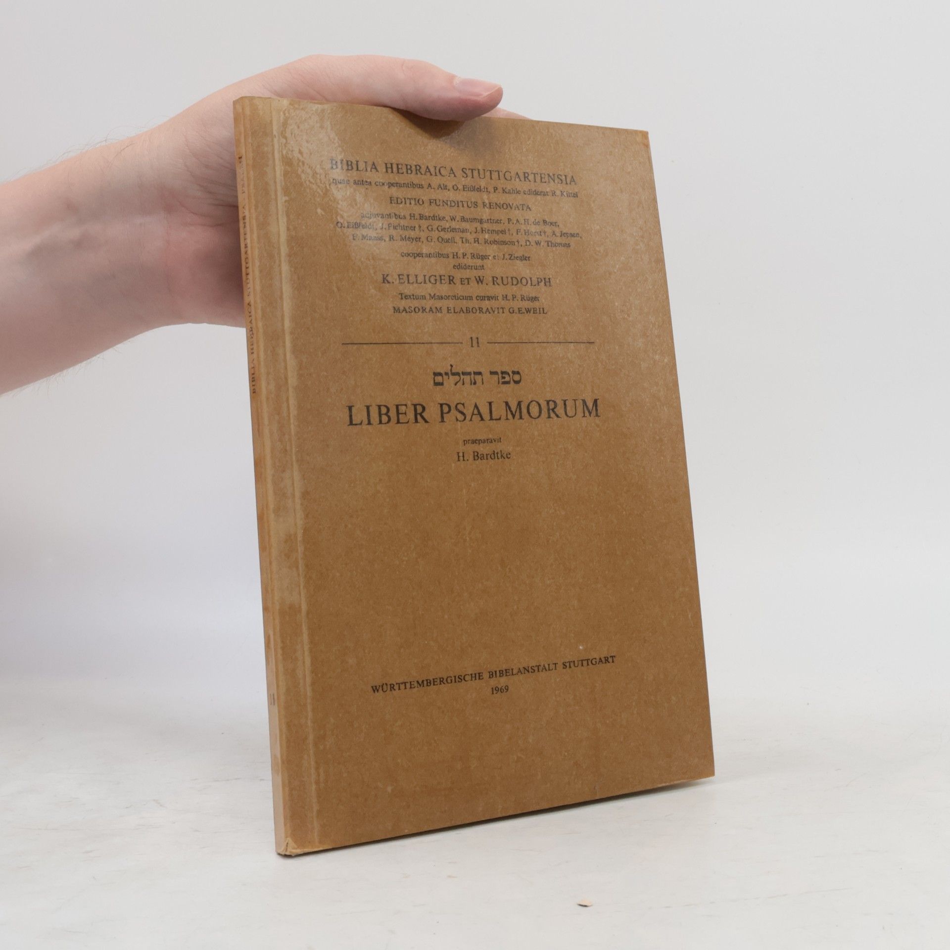 Biblia hebraica stuttgartensia 11. Liber Psalmorum