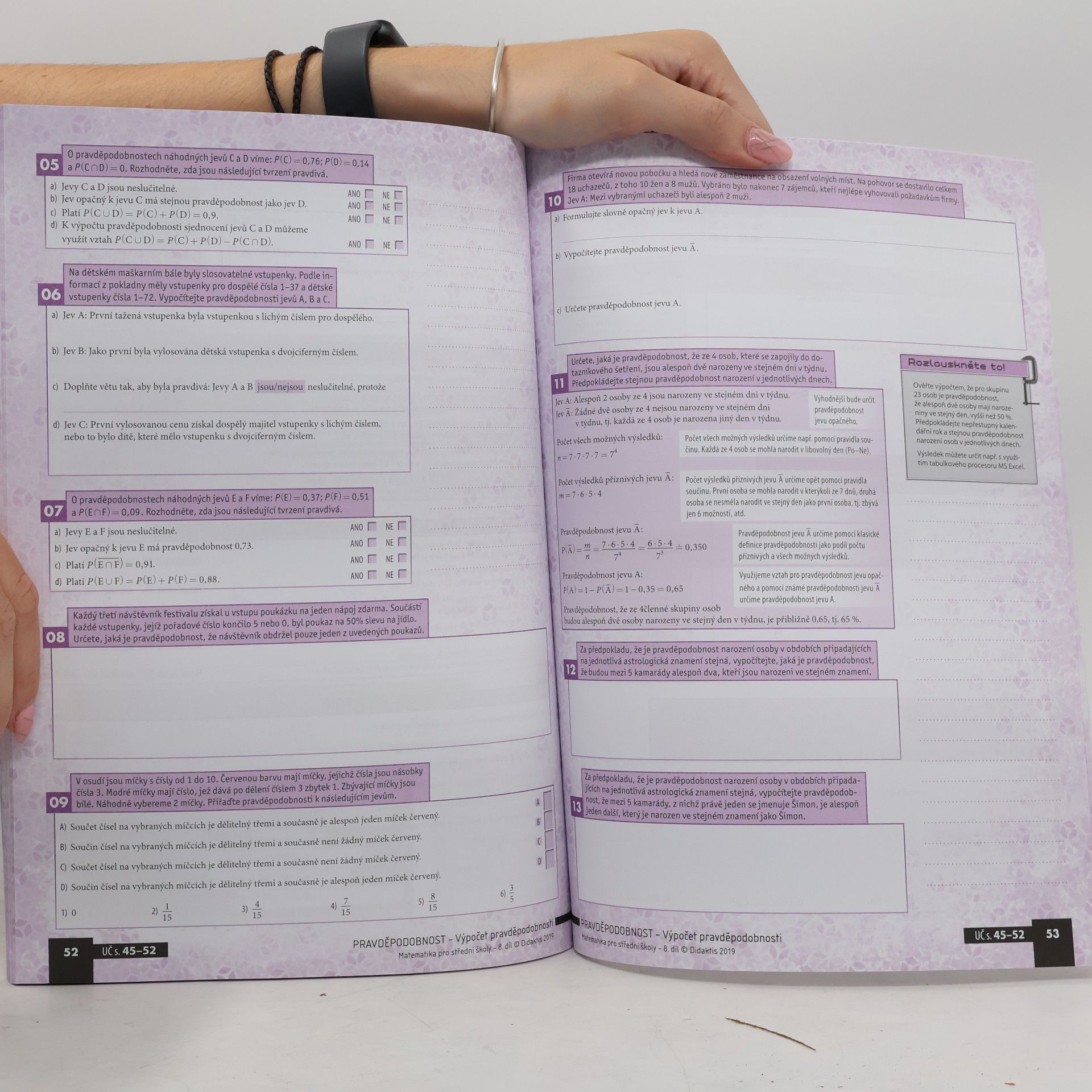 Radek Horenský Matematika pro střední školy. 8. díl, Kombinatorika, pravděpodobnost, statistika : pracovní sešit
