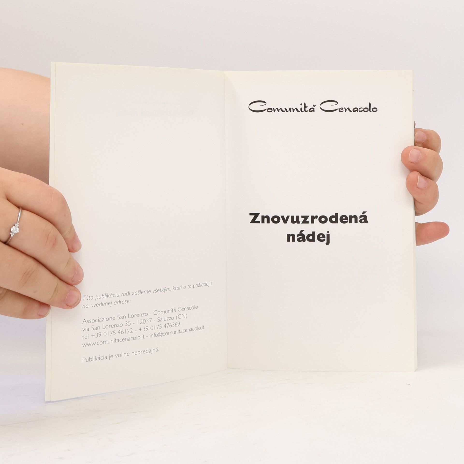 Comunita Cenacolo Znovurodiaca sa nádej