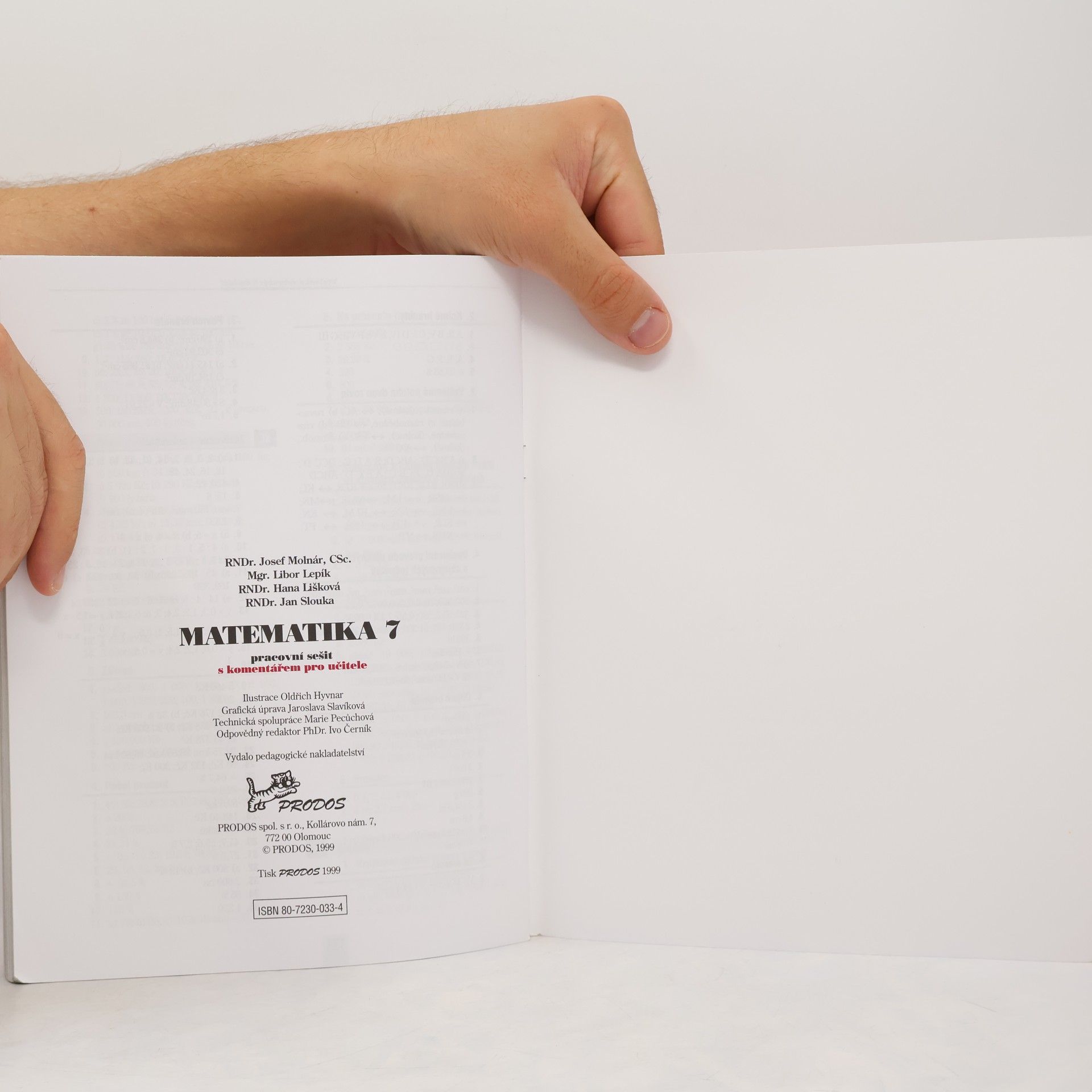 Slouka Jan Matematika 7 – pracovní sešit 1 s komentářem pro učitele