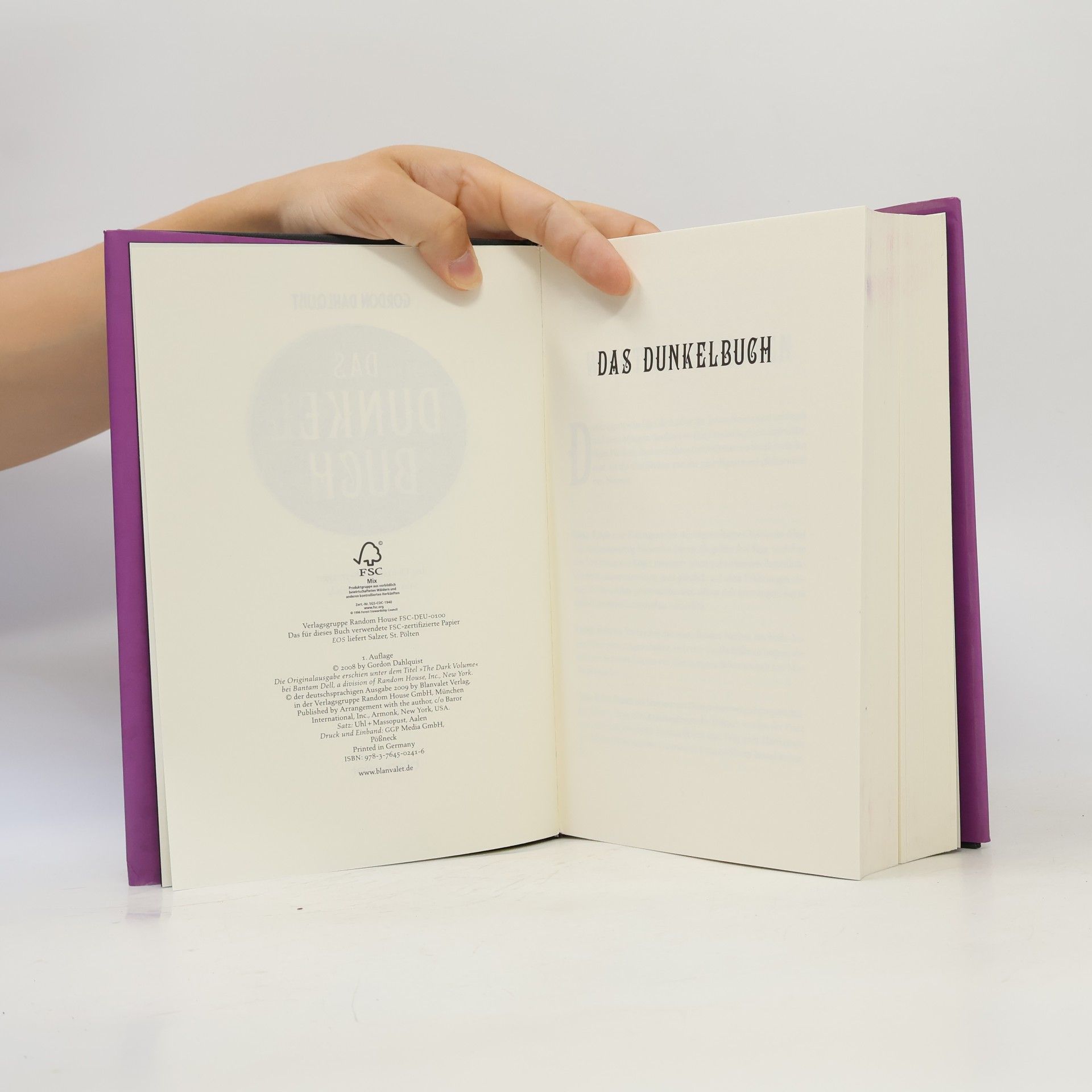 Gordon Dahlquist Das Dunkelbuch