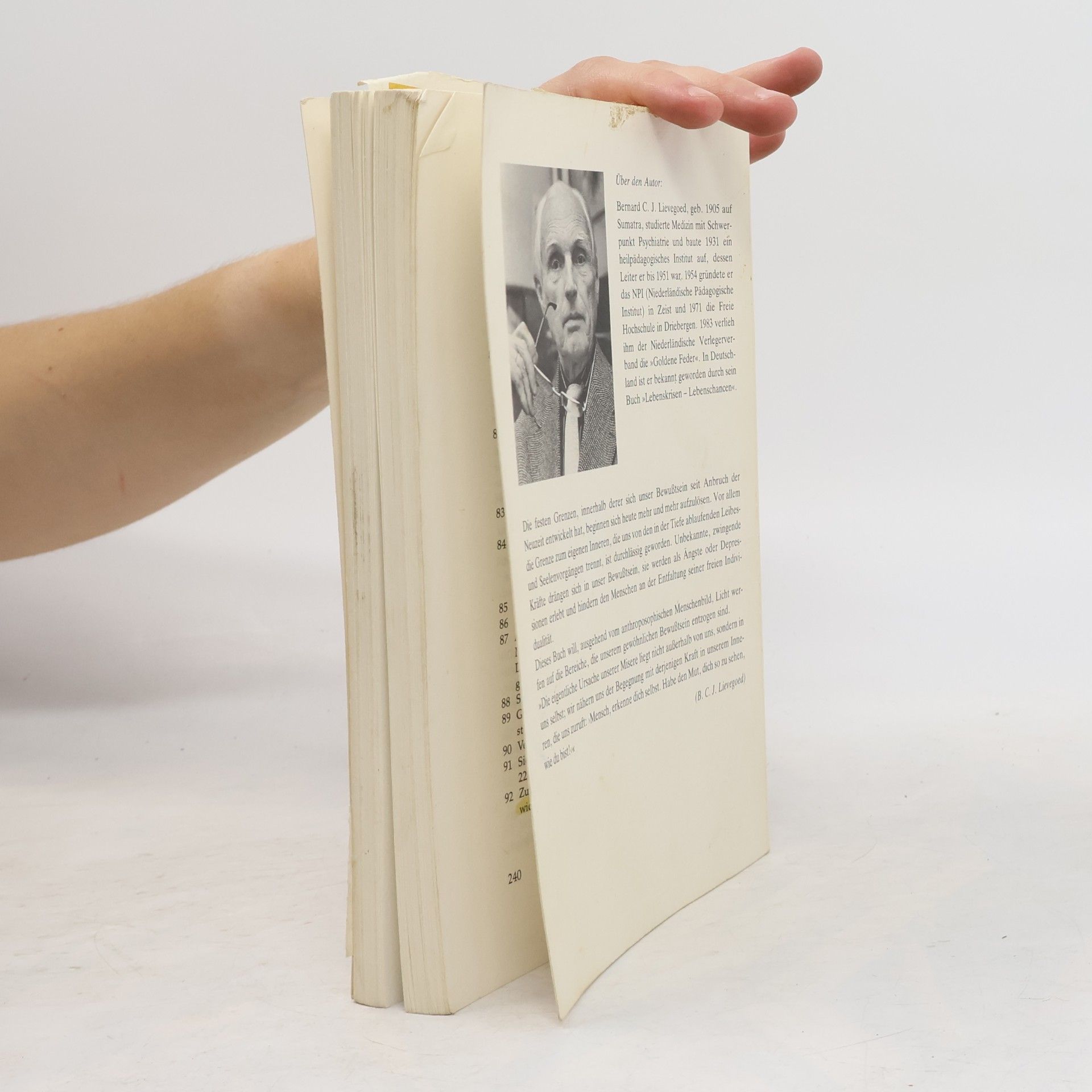 Bernardus Cornelis Johannes Lievegoed Der Mensch an der Schwelle