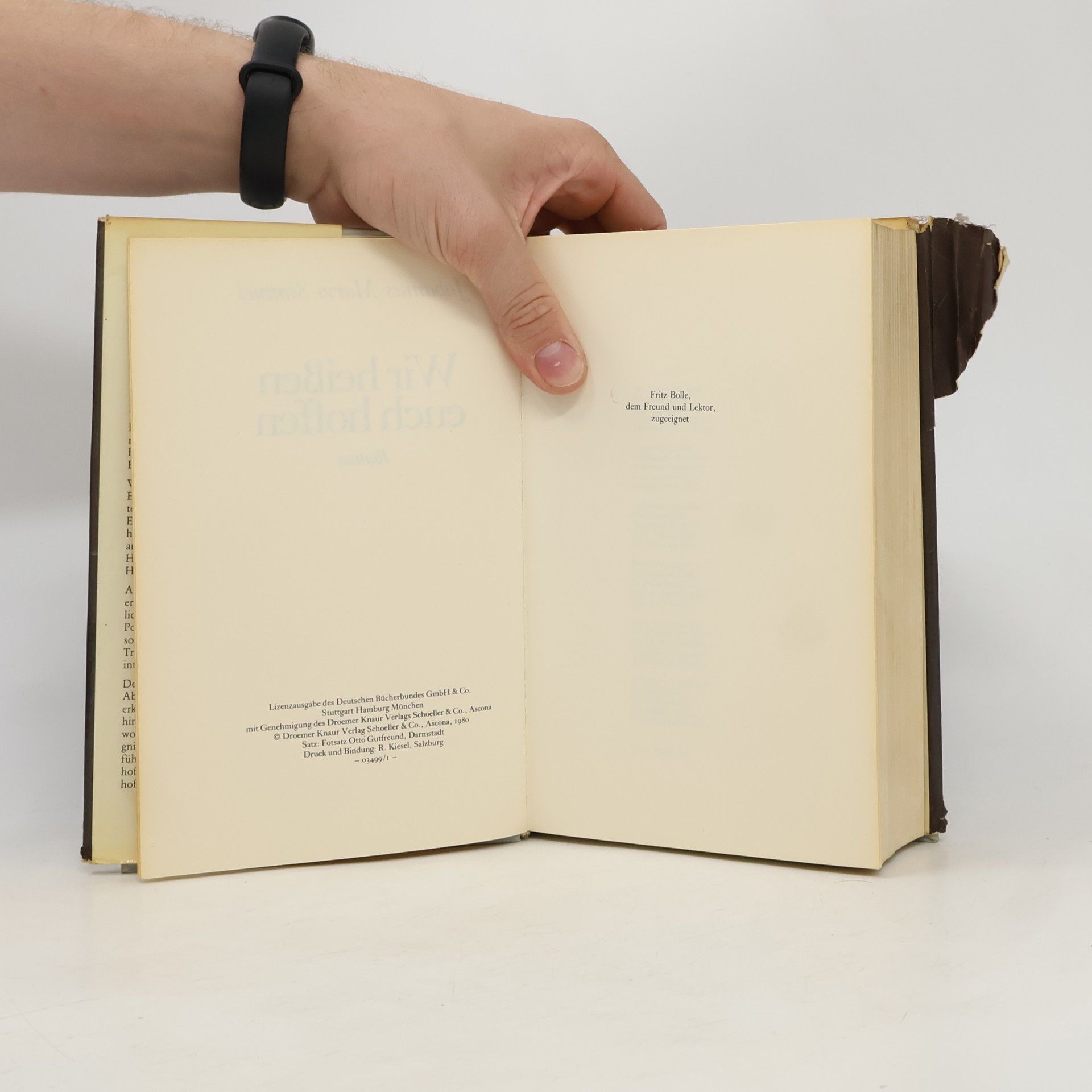 Johannes Mario Simmel Wir heißen euch hoffen