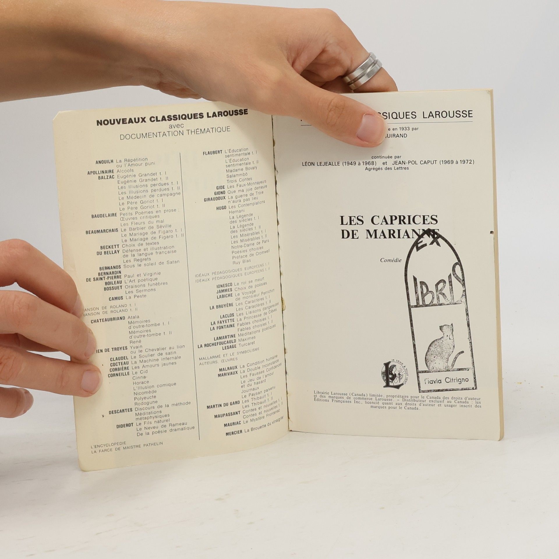 Alfred de Musset Nouveaux Classiques Larousse: Les caprices de Marianne