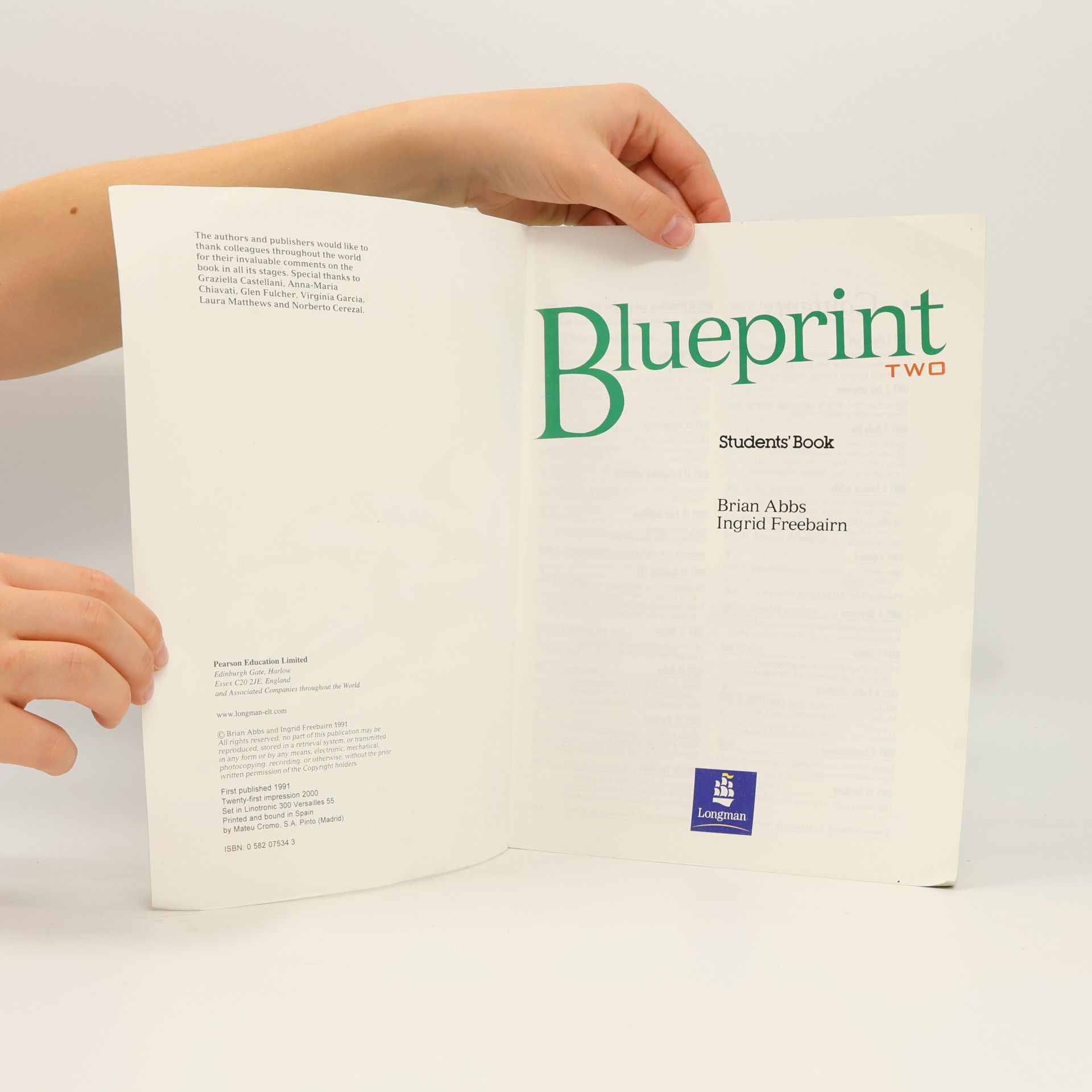 Ingrid Freebairn Blueprint Two. Students'Book