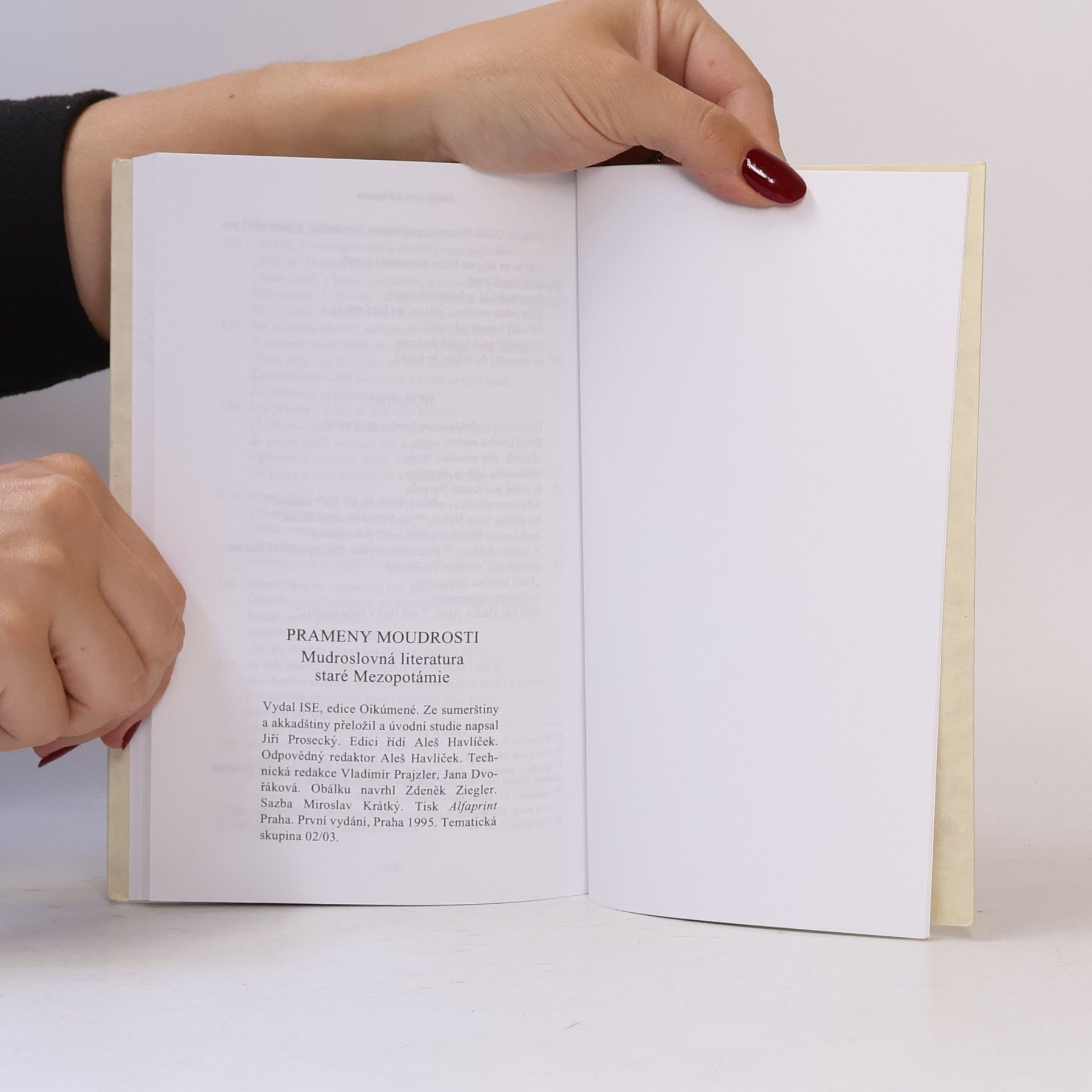 Jiří Prosecký Prameny moudrosti. Mudroslovná literatura staré Mezopotámie