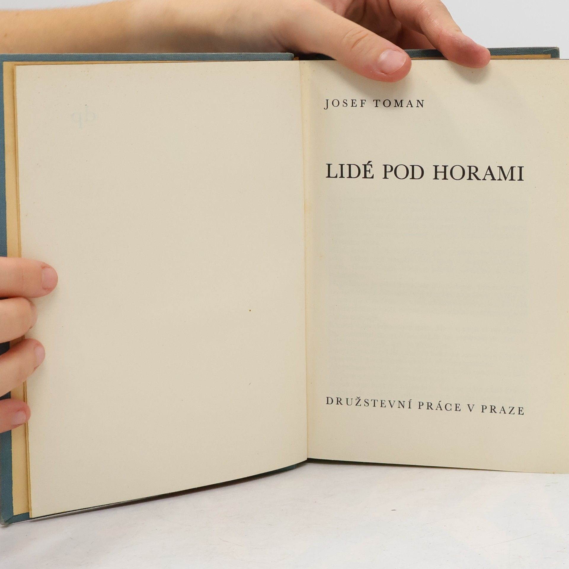 Josef Toman Lidé pod horami