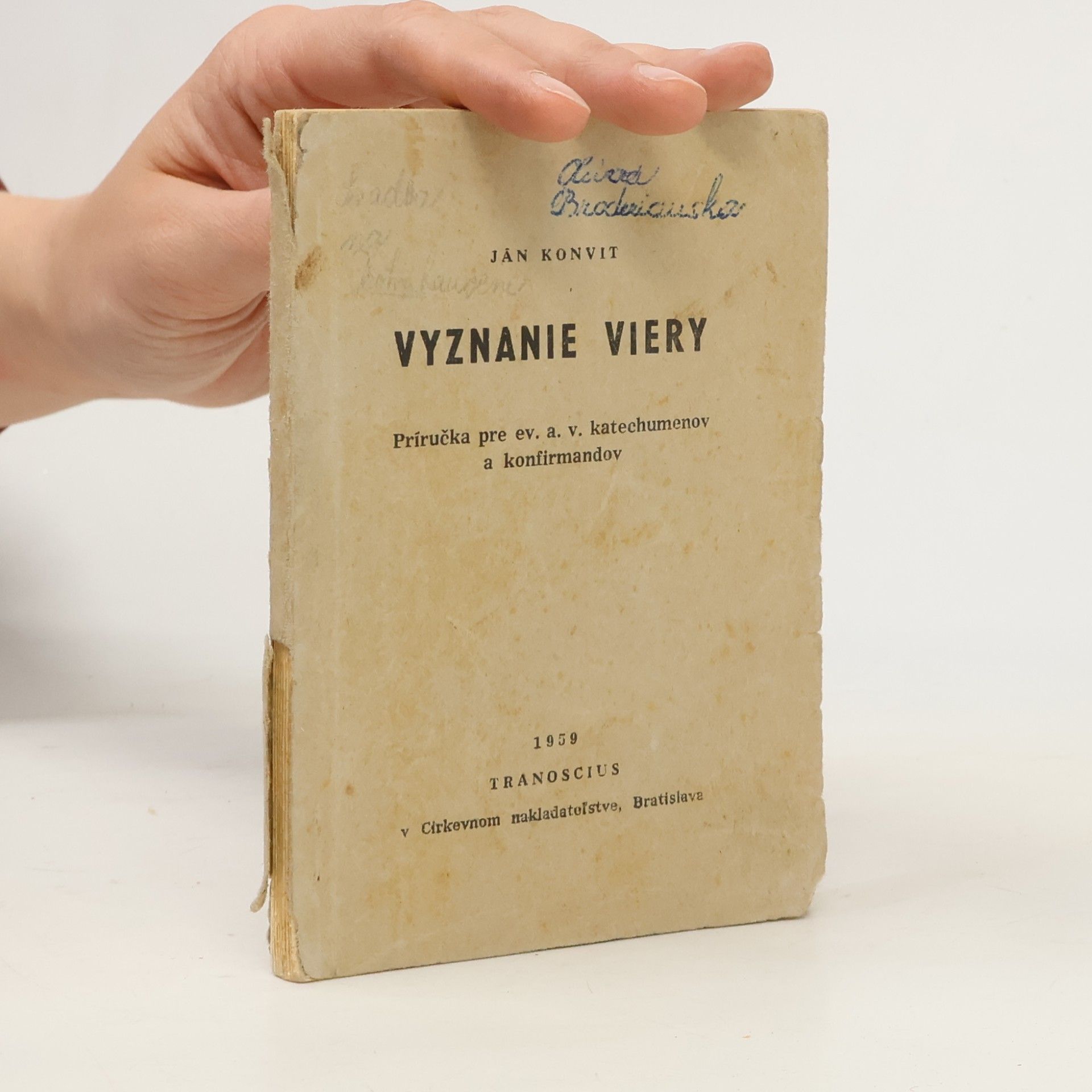 Ján Konvit Vyznanie viery