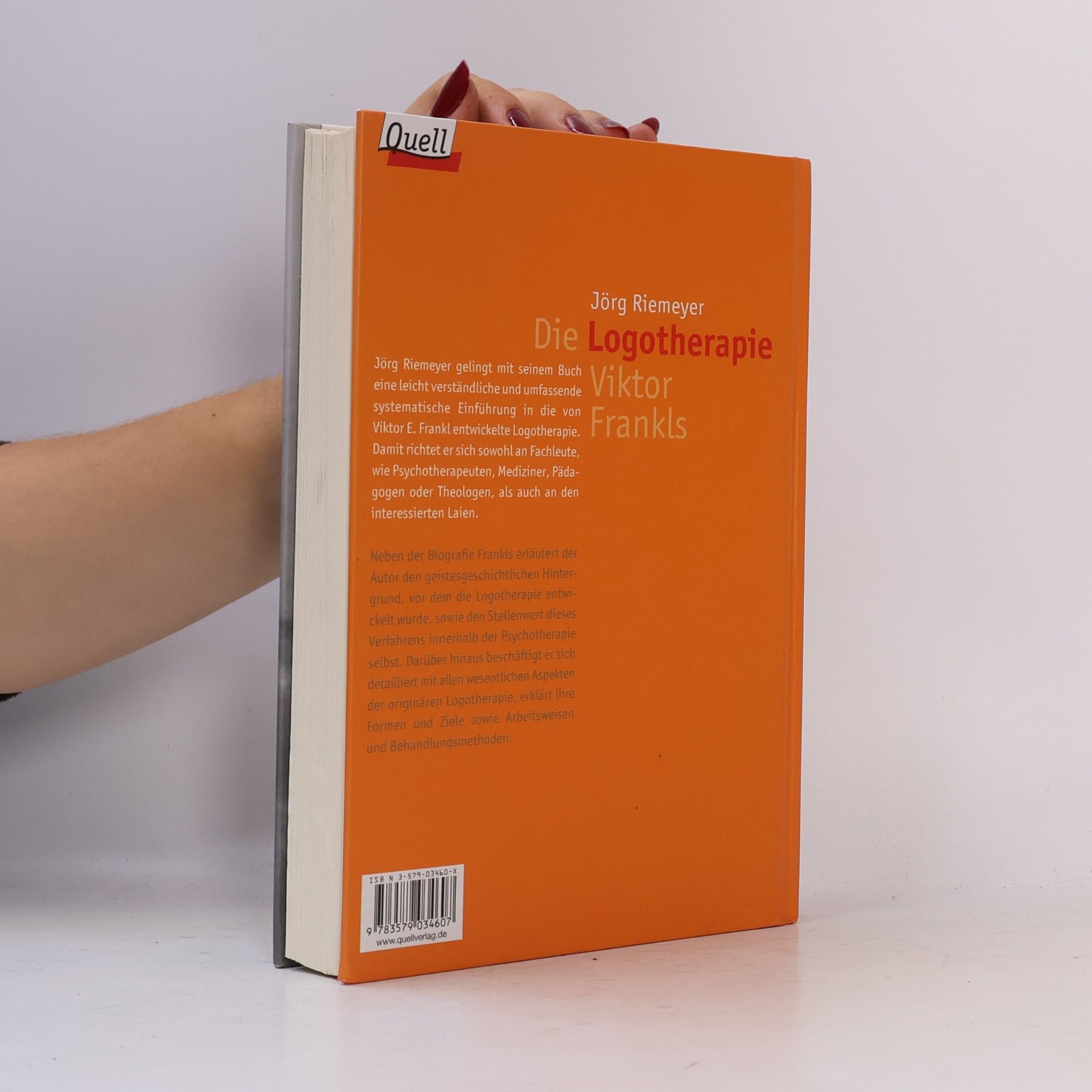 Jörg Riemeyer Die Logotherapie Viktor Frankls