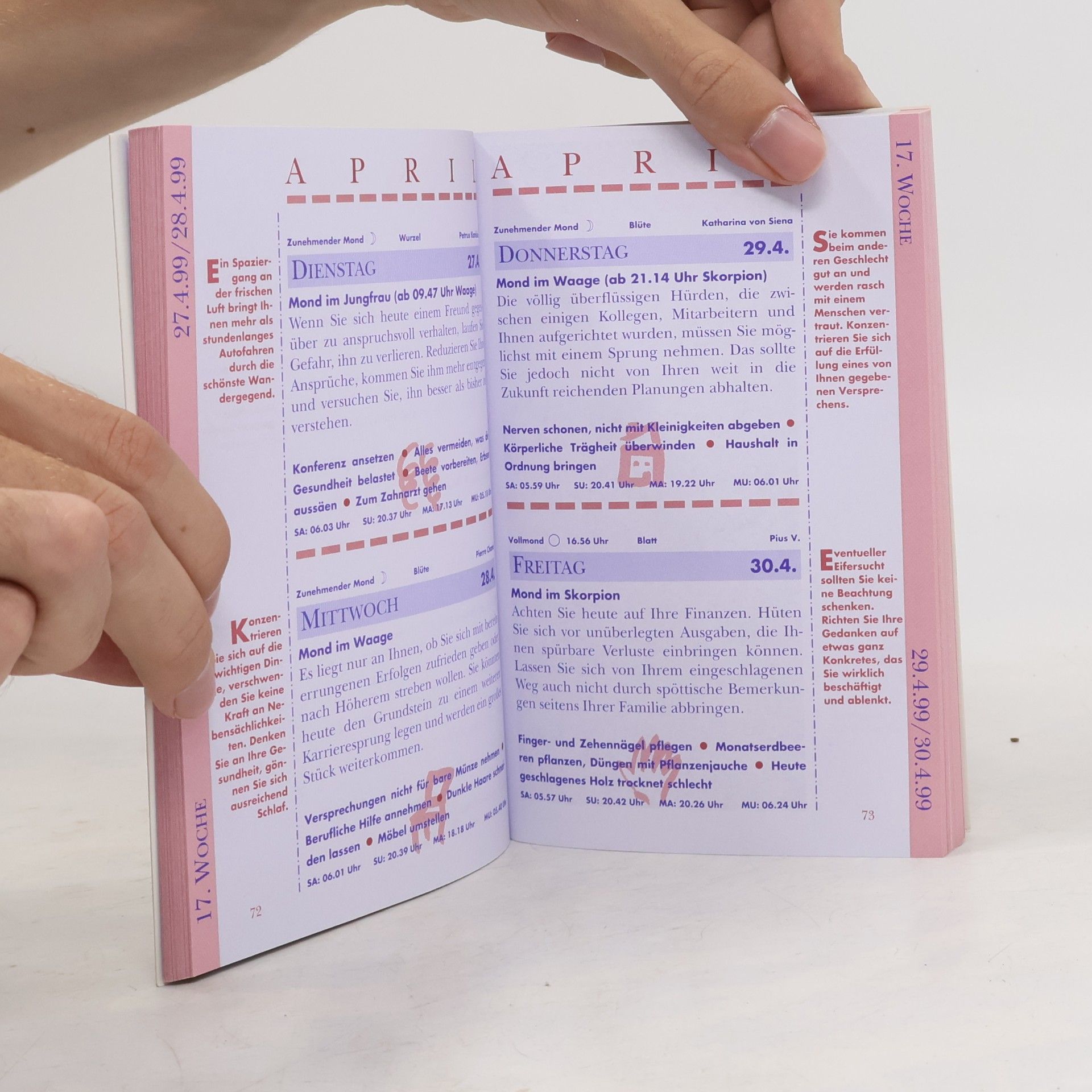 Aylin, Johannes A Mond- Kalender Tag für Tag