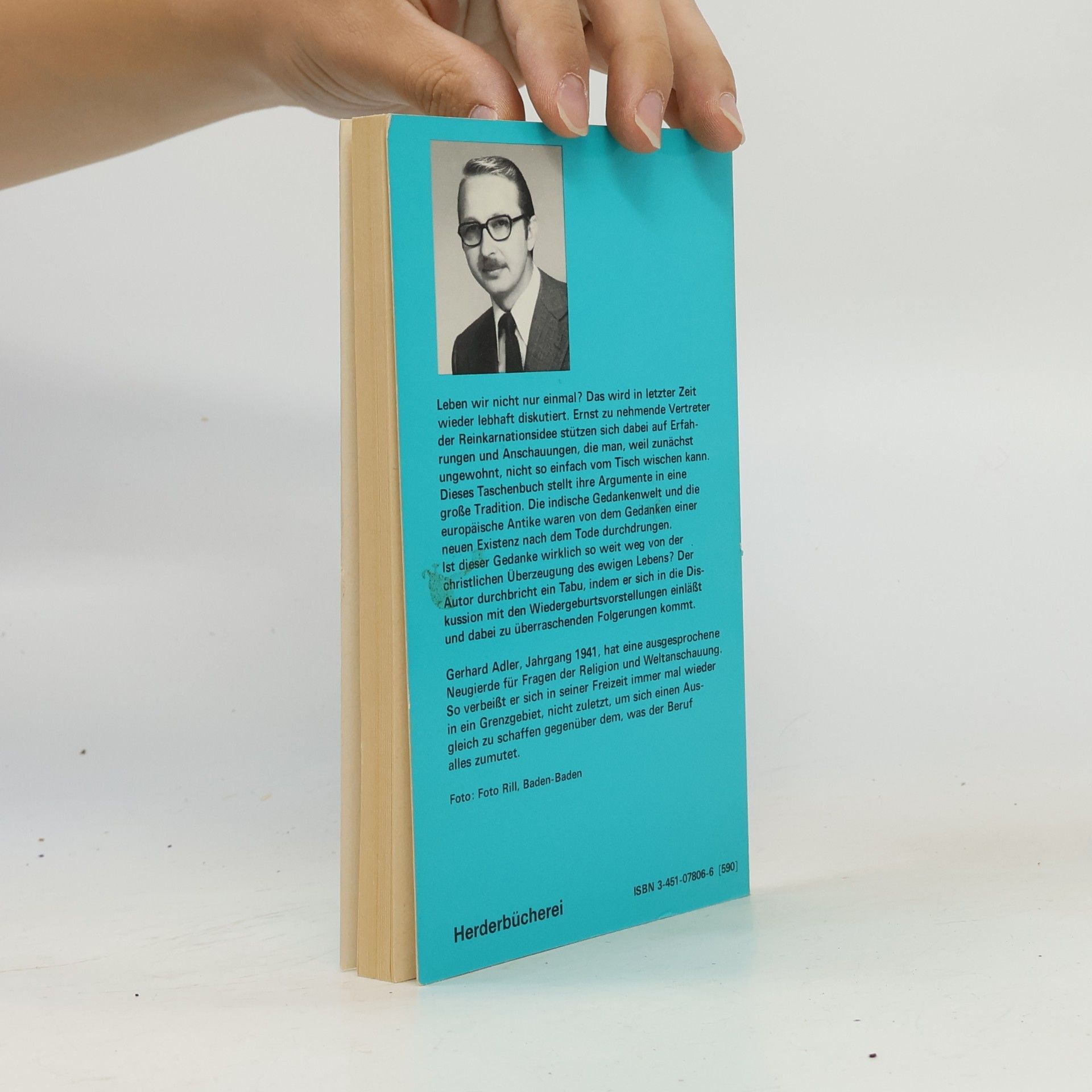 Gerhard Adler Seelenwanderung und Wiedergeburt