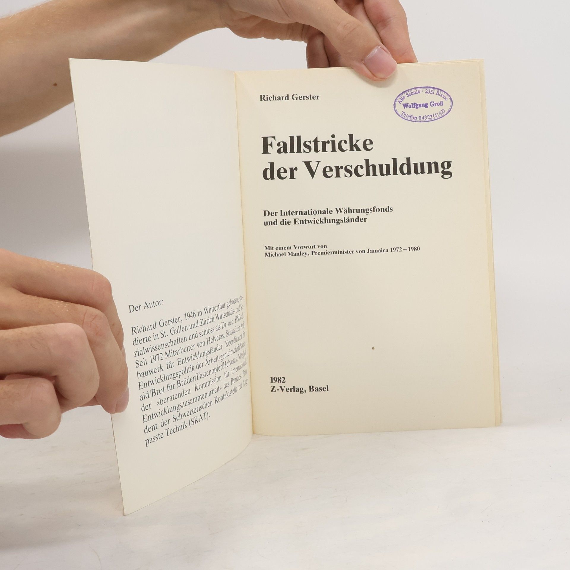Richard Gerster Z-Entwicklungspolitik: Fallstricke der Verschuldung