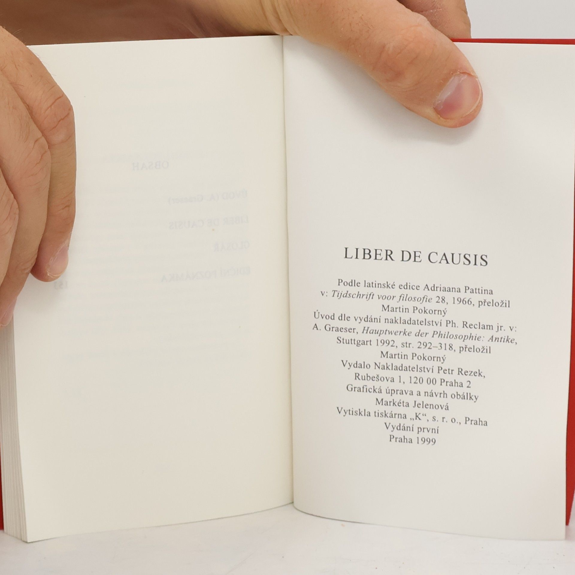 Andreas Graeser Liber de causis