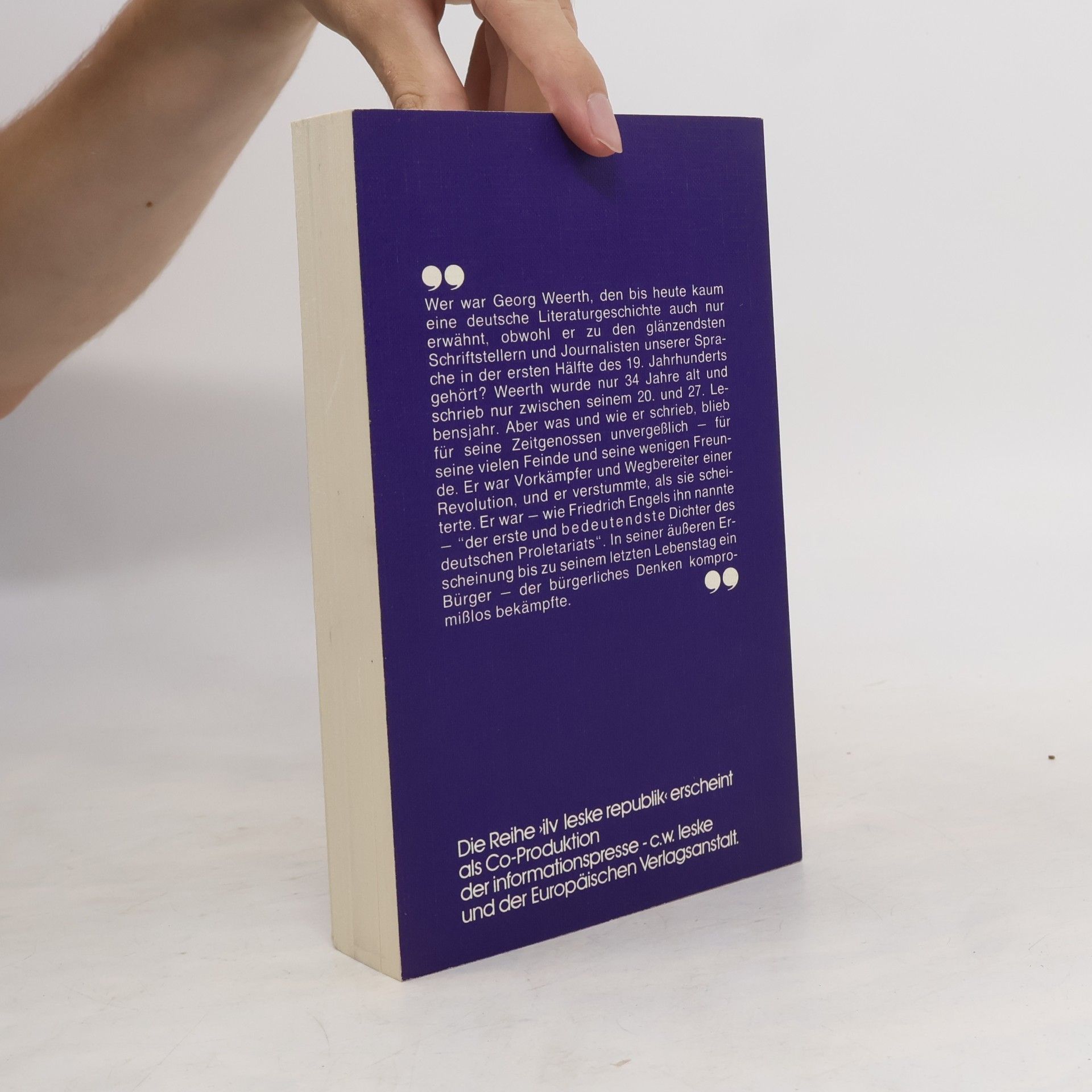 Georg Weerth Vergessene Texte