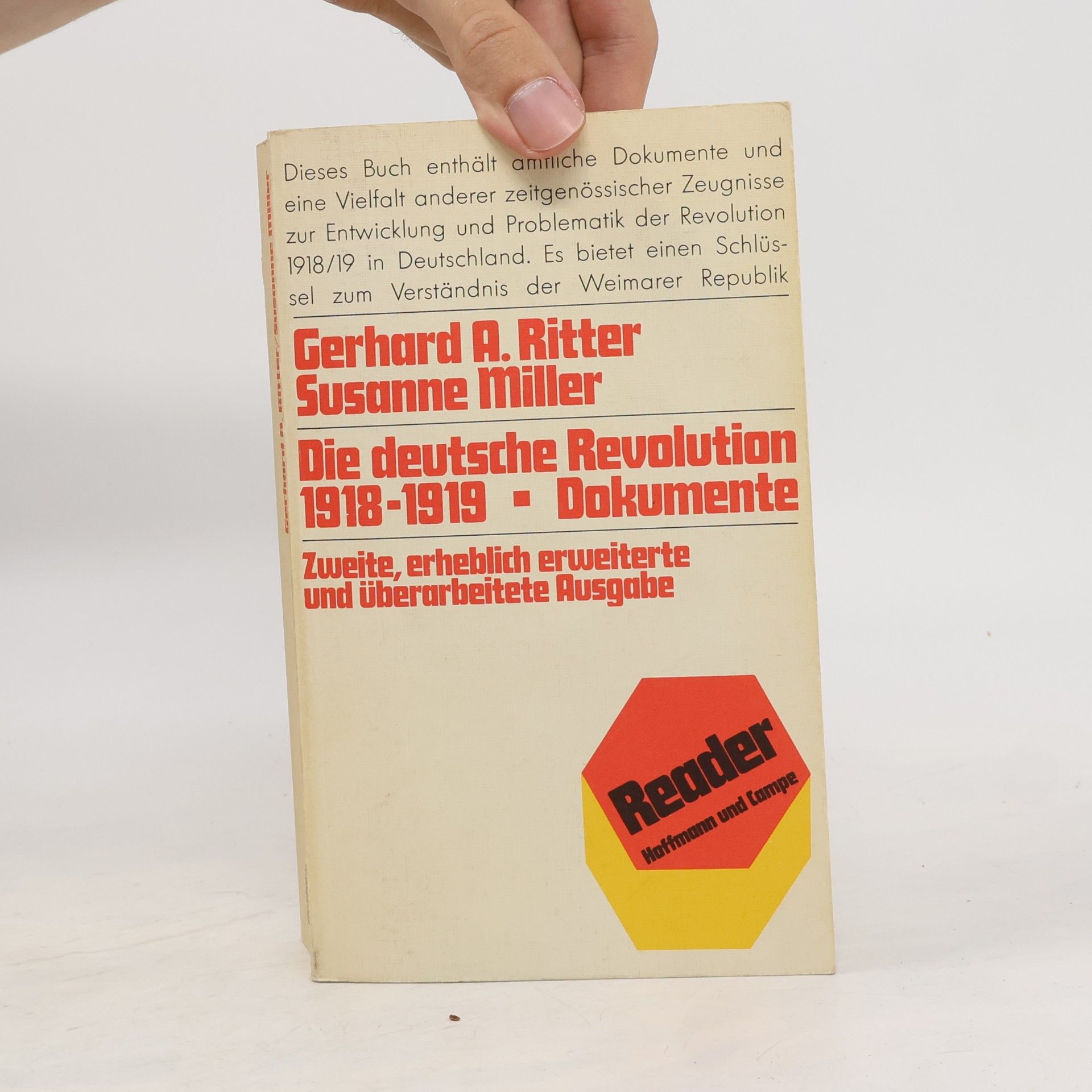 Gerhard Albrecht Ritter Die deutsche Revolution 1918 - 1919