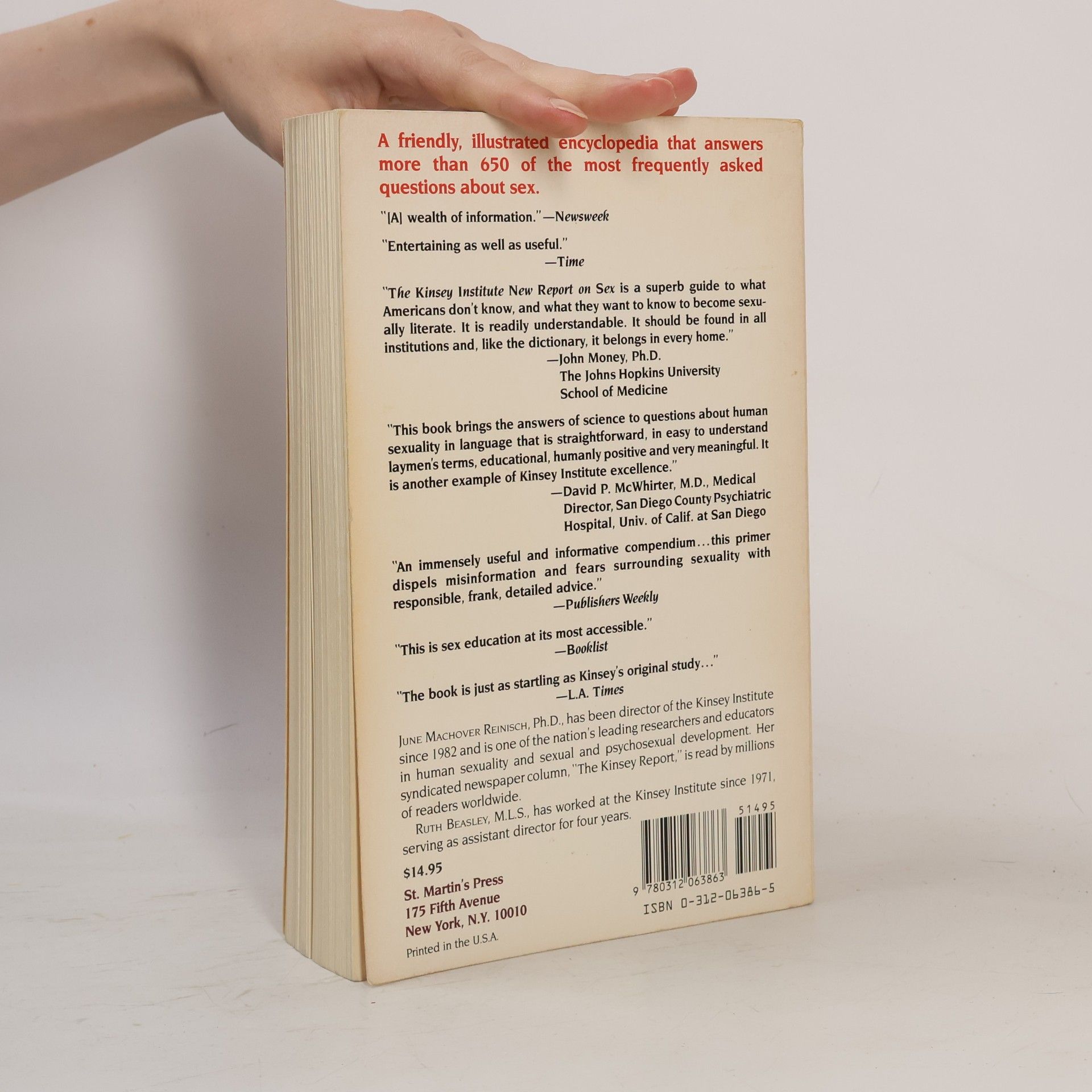 June Machover Reinisch The Kinsey Institute New Report On Sex