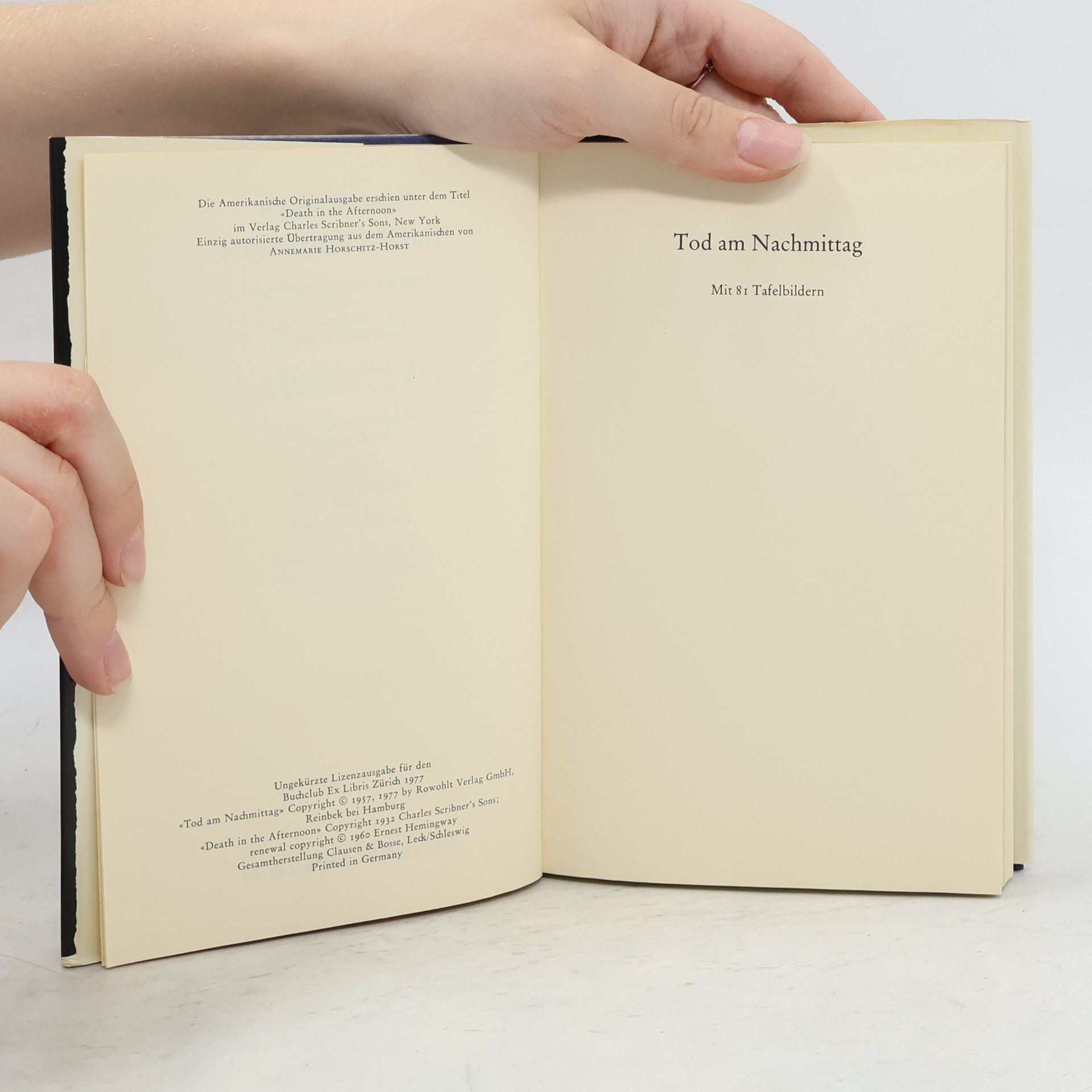 Ernest Hemingway Tod am Nachmittag
