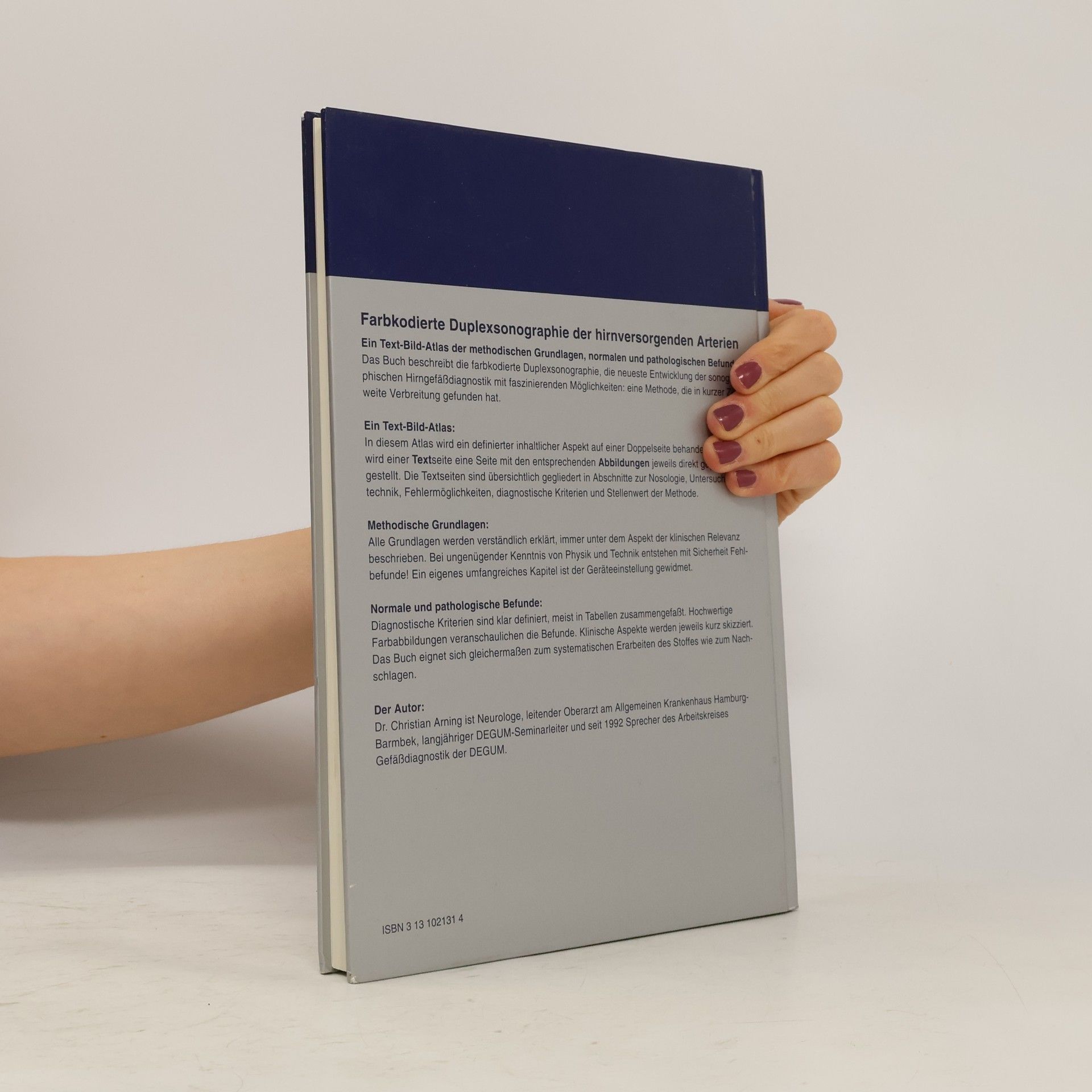 Christian Arning Farbkodierte Duplexsonographie der hirnversorgenden Arterien