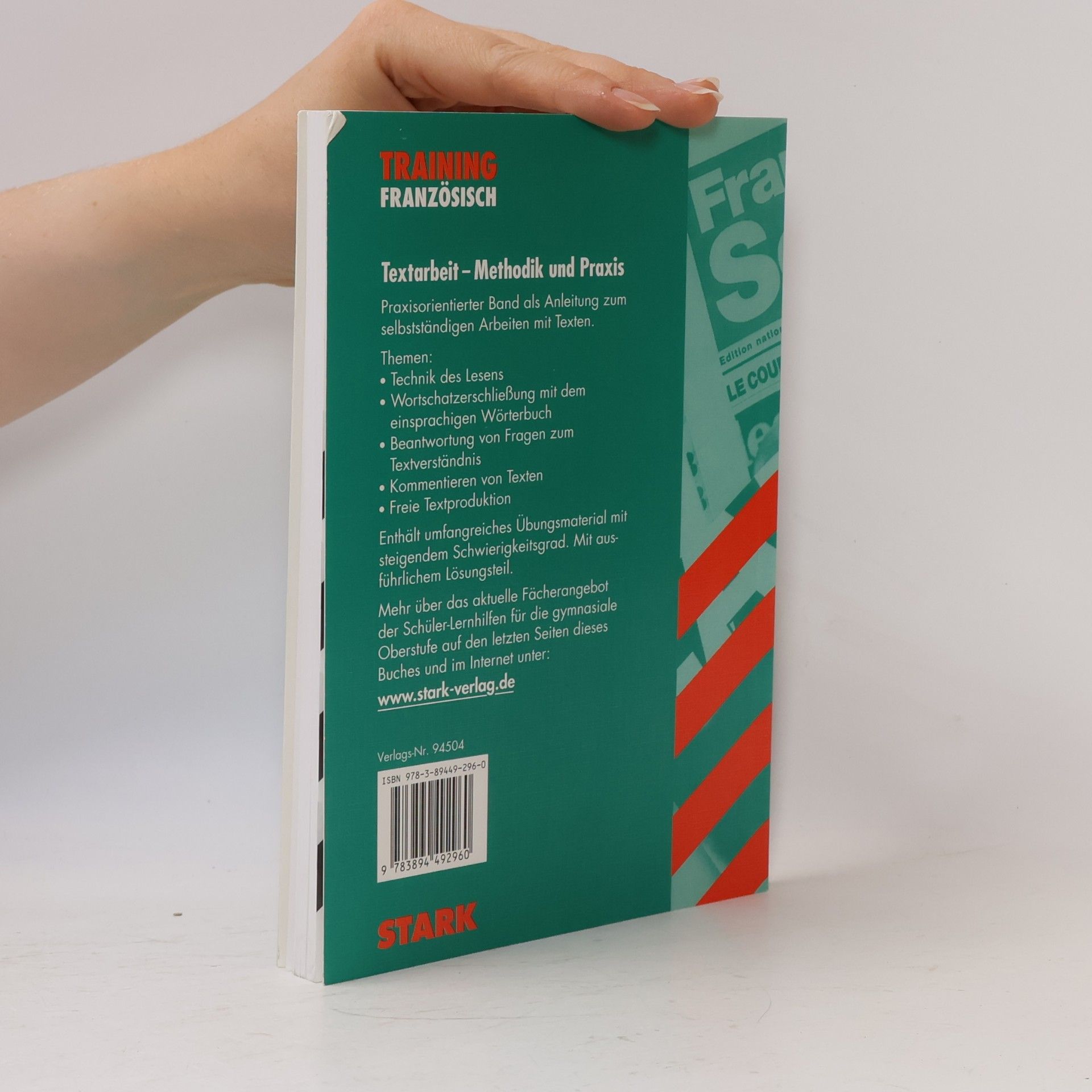 Rotraud Benl Training Französisch. Textarbeit