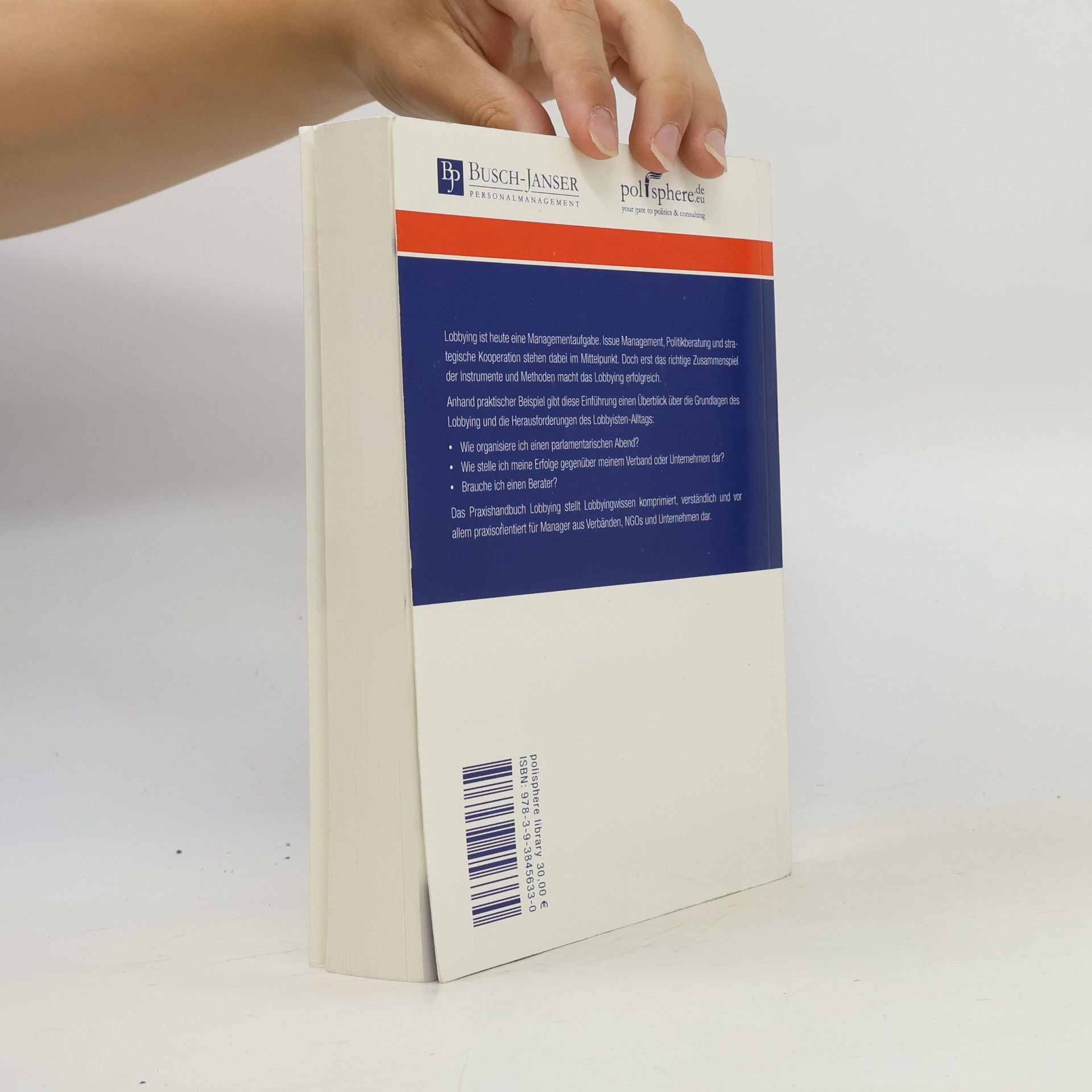 Christoph Vondenhoff PraxishandBook Lobbying (BJP Edition) von Christoph Vond... Book