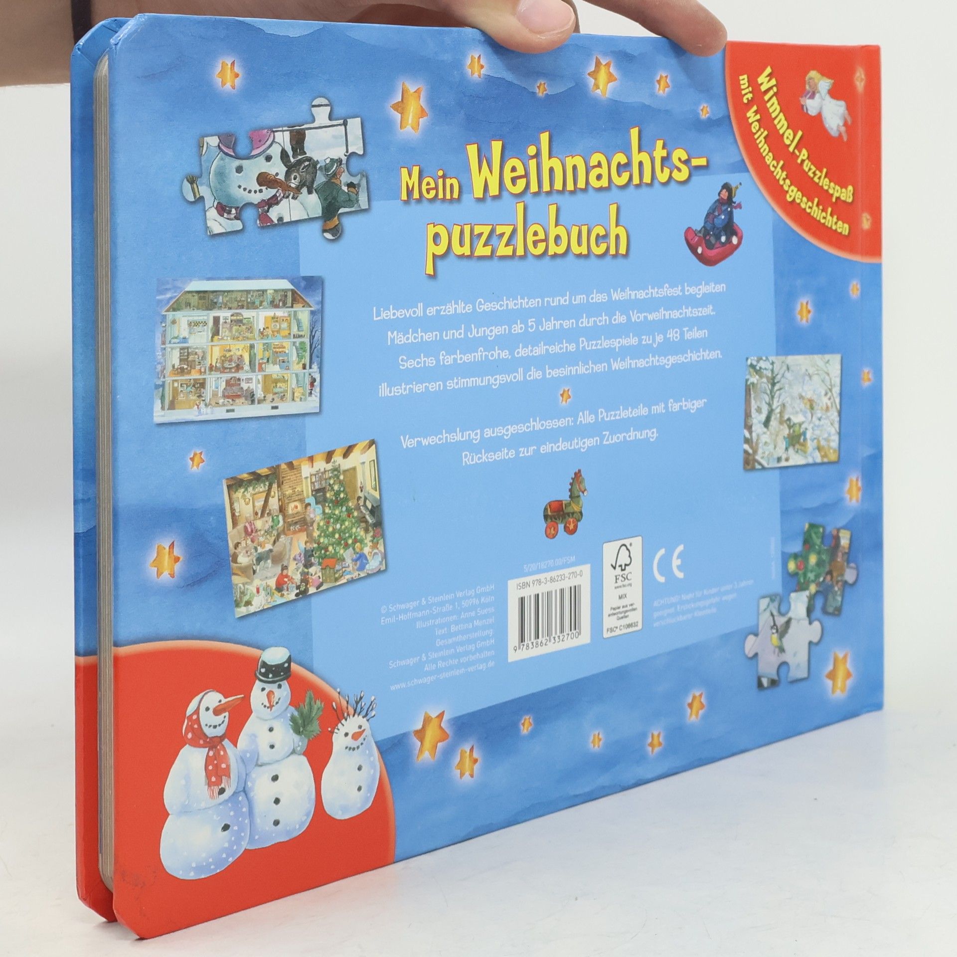 Anne Suess Mein Weihnachtspuzzlebuch. 6 Puzzles mit je 48 Teilen. Wimmel-Puzzlespaß mit Weihnachtsgeschichten